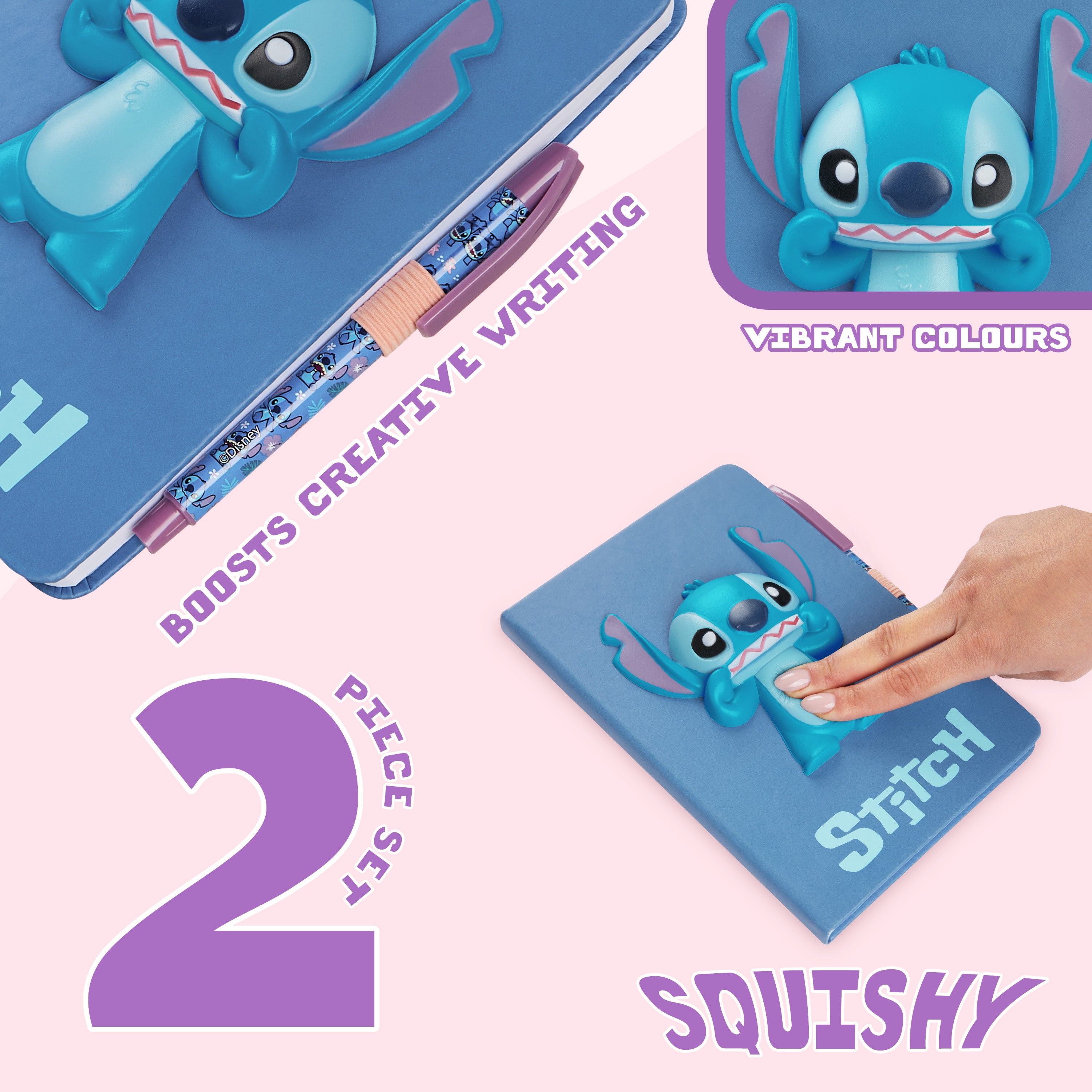 get-trend-school-supplies-stitch-carnet-a5-stylo-3d-96-pages image 4