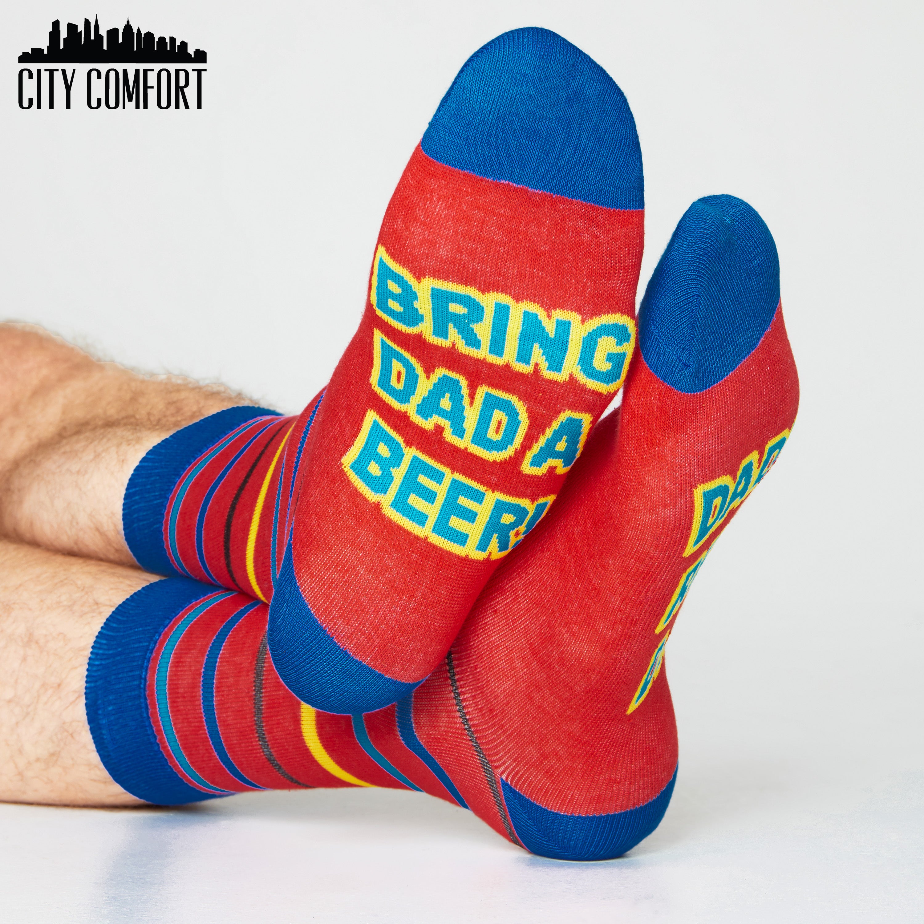 citycomfort-men-lot-5-chaussettes-super-dad-coton image 5