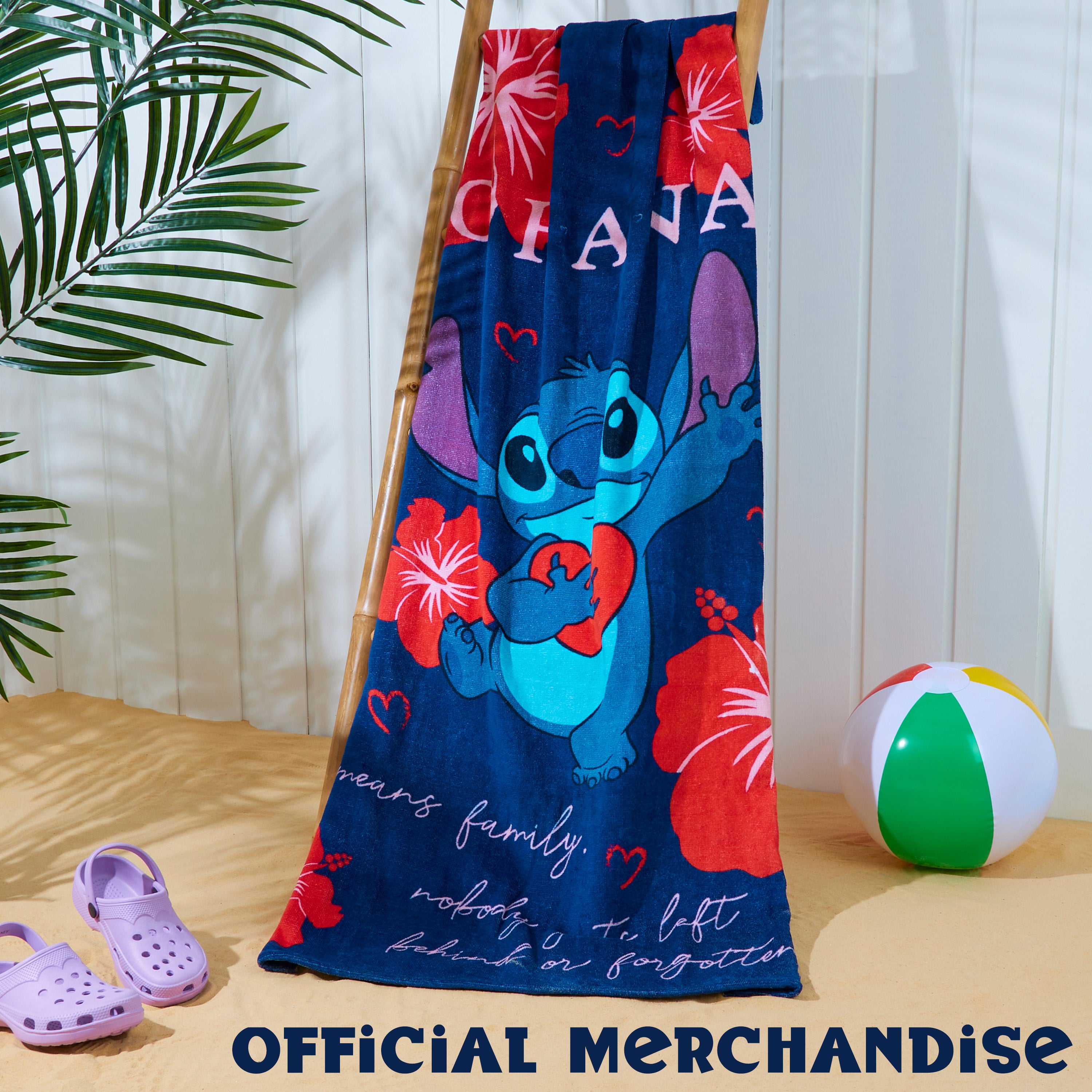 disney-stitch-serviette-plage-enfant-coton-70x140-bleu image 5