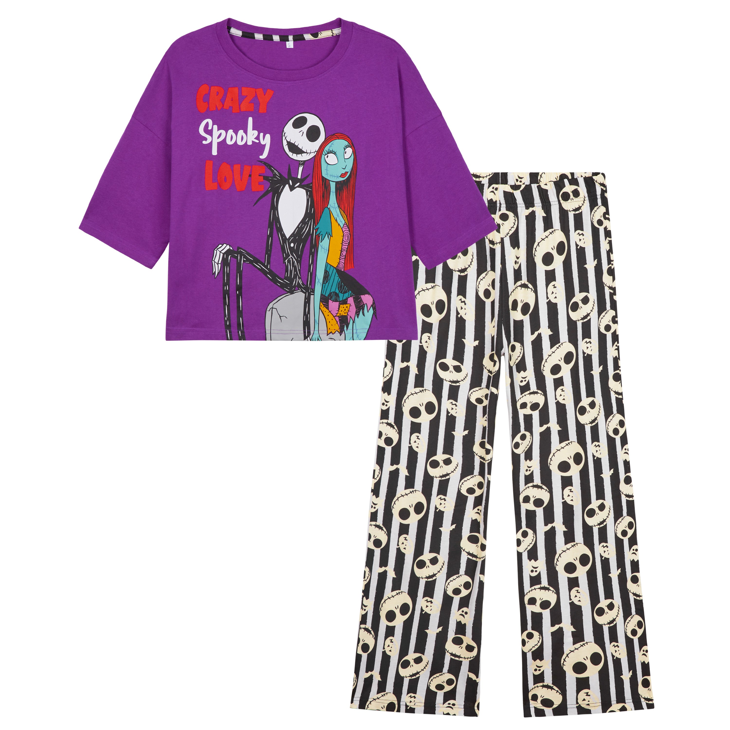disney-pyjama-femme-long-coton-2-pi-ces-d-tente image 1