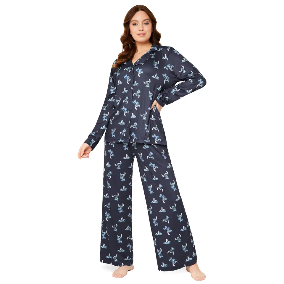 disney-stitch-pyjama-femme-boutons-manches-longues-m image 1