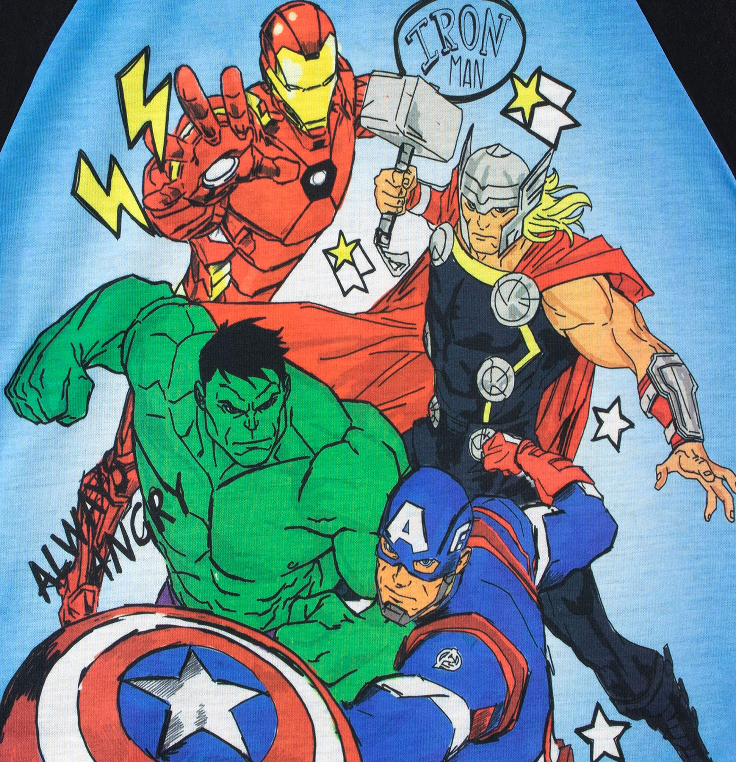 marvel-avengers-t-shirt-gar-on-bleu-6-7-ans image 2