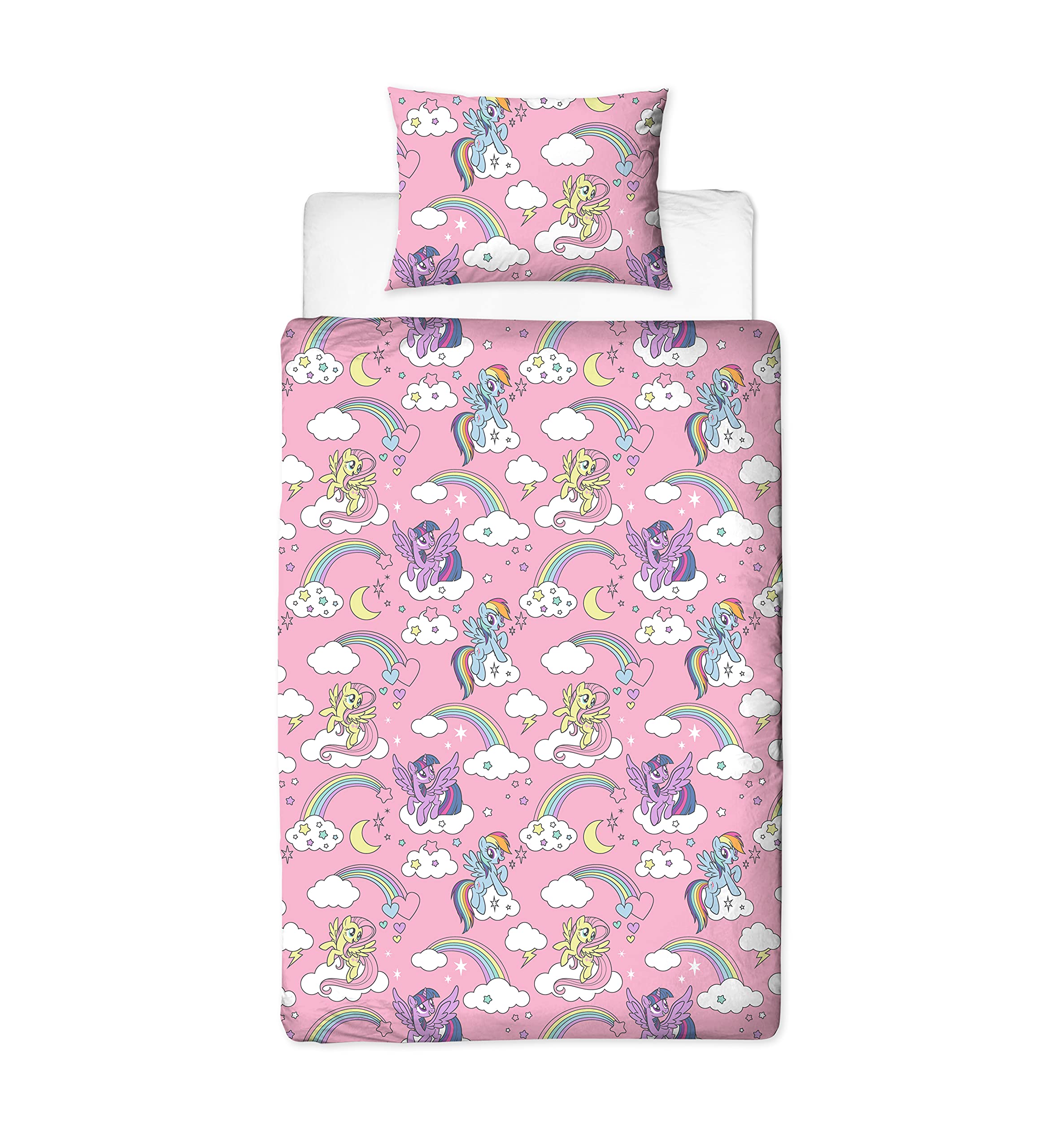 my-little-pony-housse-couette-rose-lit-simple-135x200-parure image 2