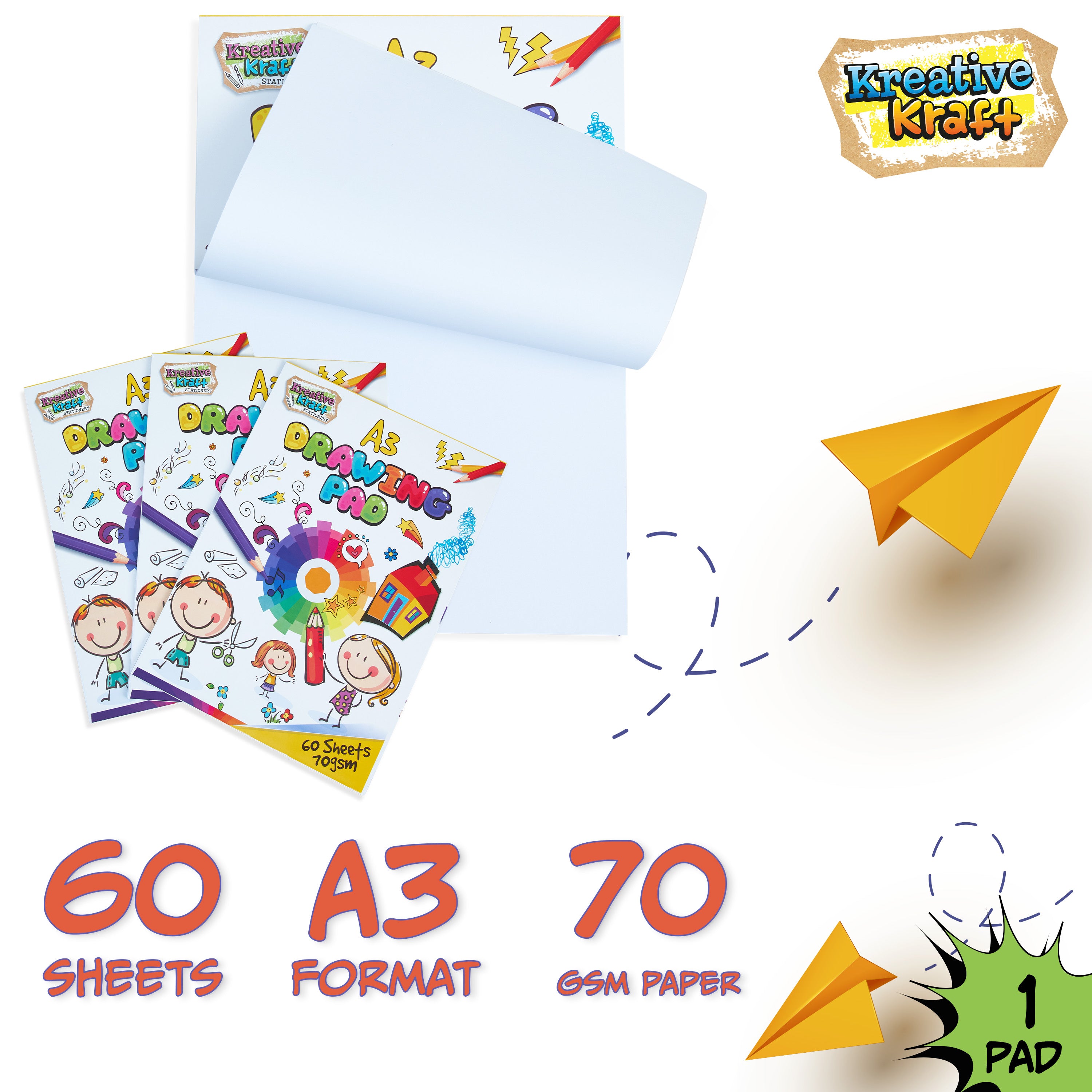 get-trend-arts-crafts-bloc-dessin-a3-enfant-70g-x1 image 5