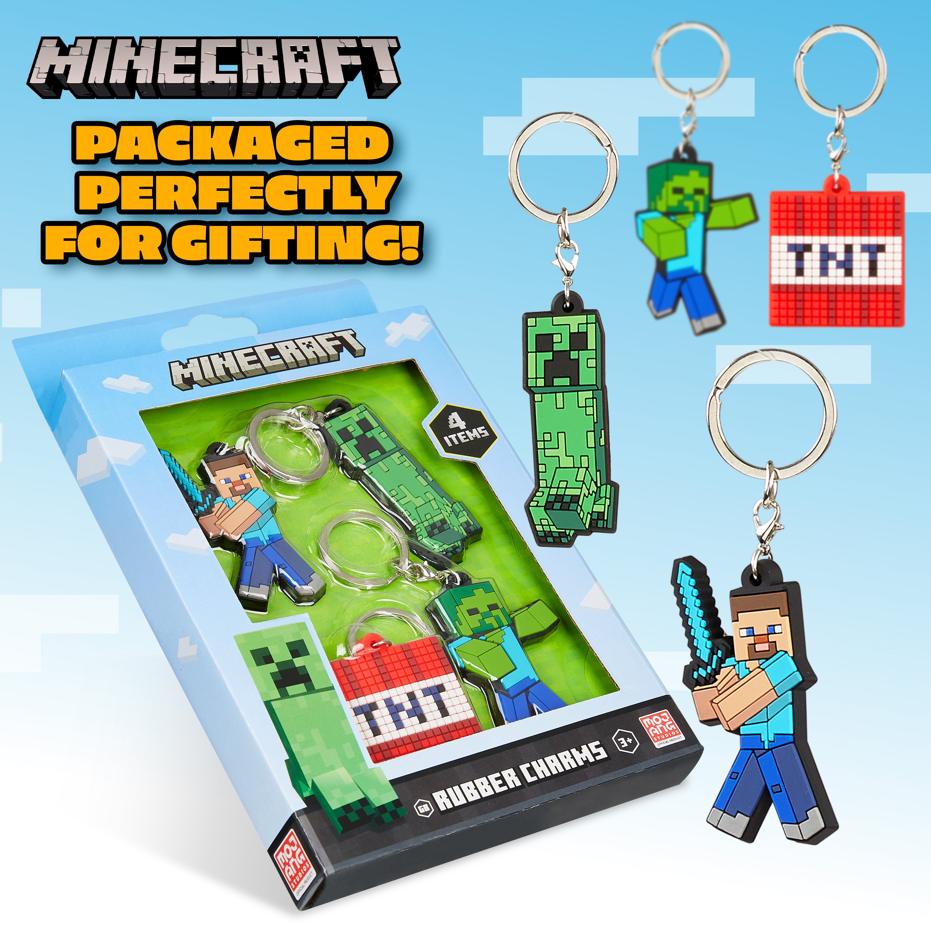 minecraft-set-bracelets-porte-cl-s-enfant-silicone-4-pi-ces image 7