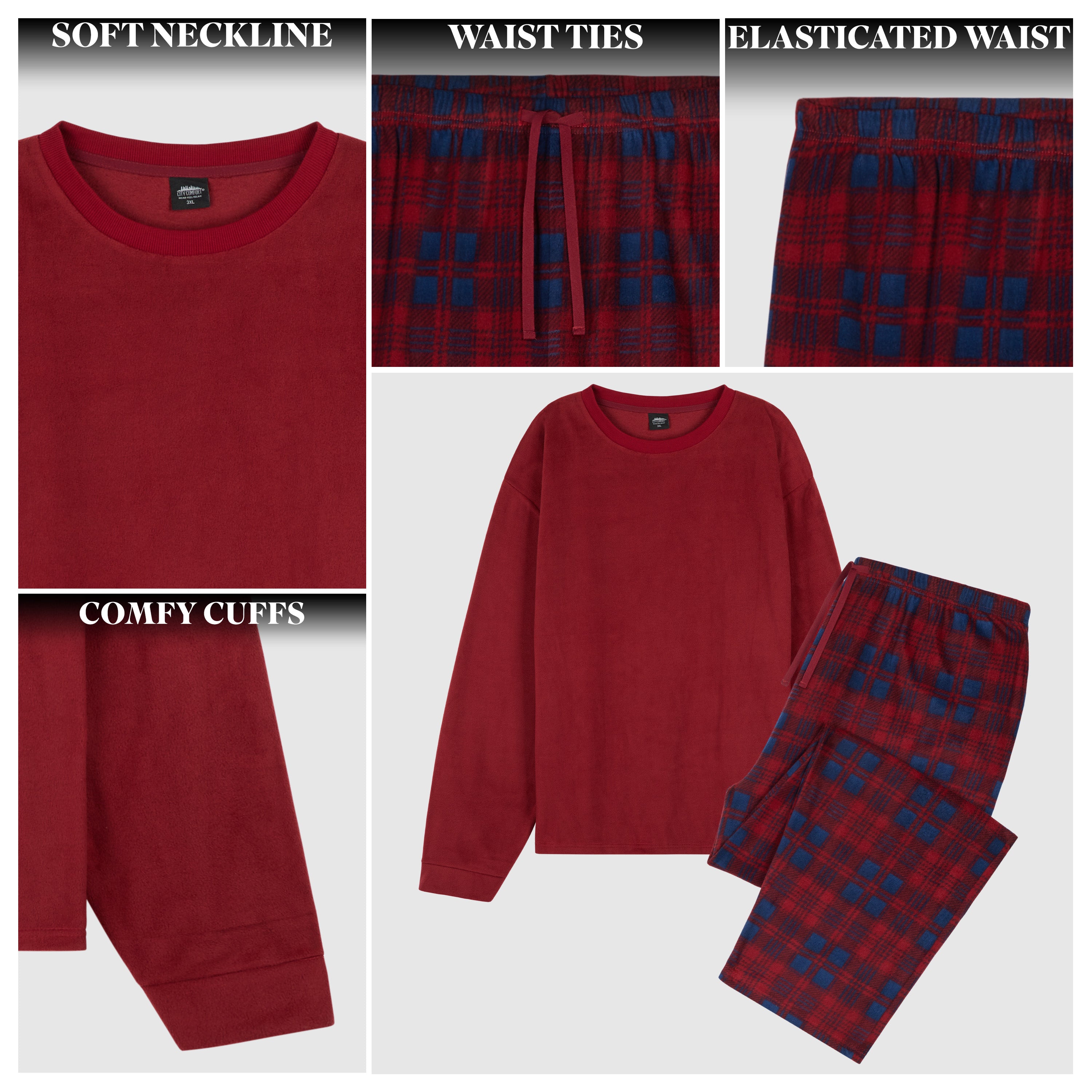 citycomfort-pyjama-polaire-homme-2-pi-ces-taille-m image 5