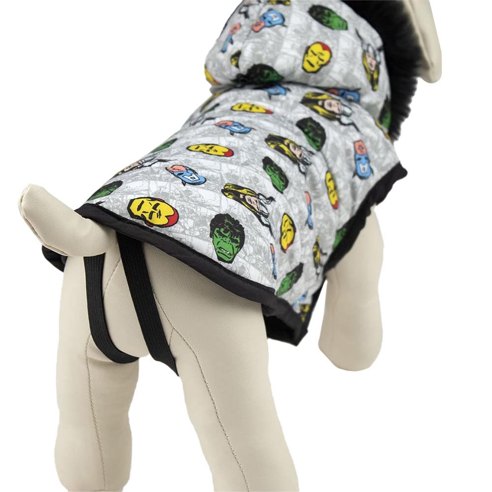 marvel-avengers-manteau-chien-hiver-gris-capuche image 3