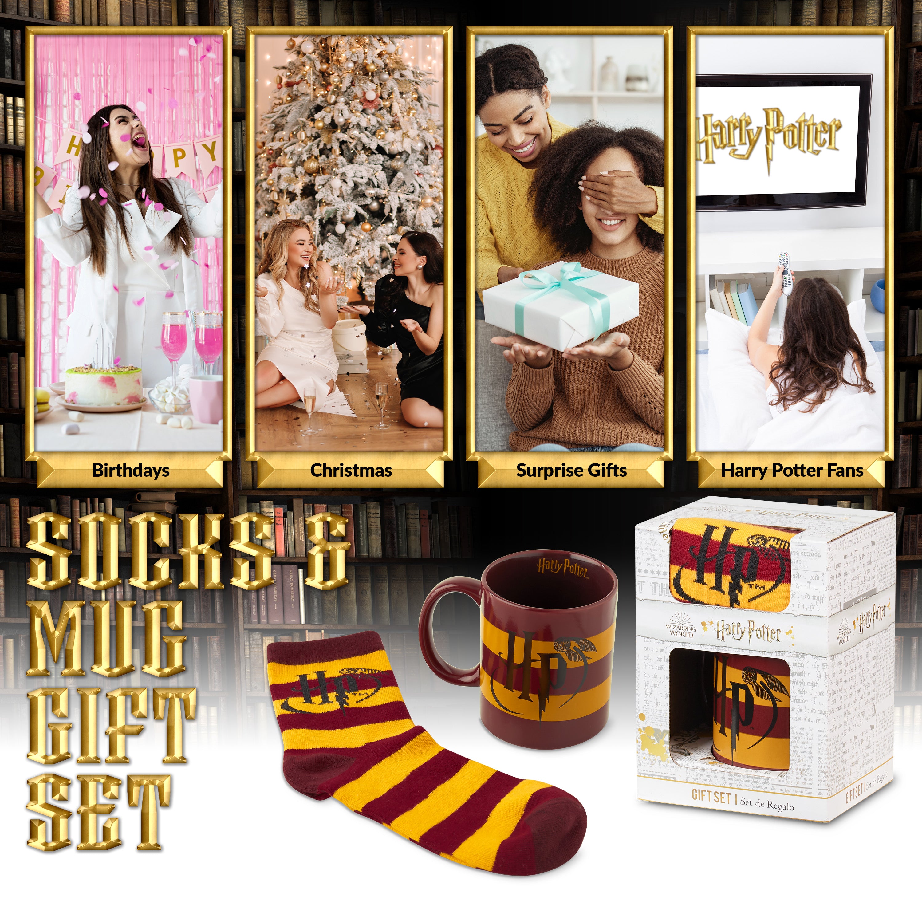 harry-potter-coffret-mug-c-ramique-325ml-chaussettes-jaune image 7