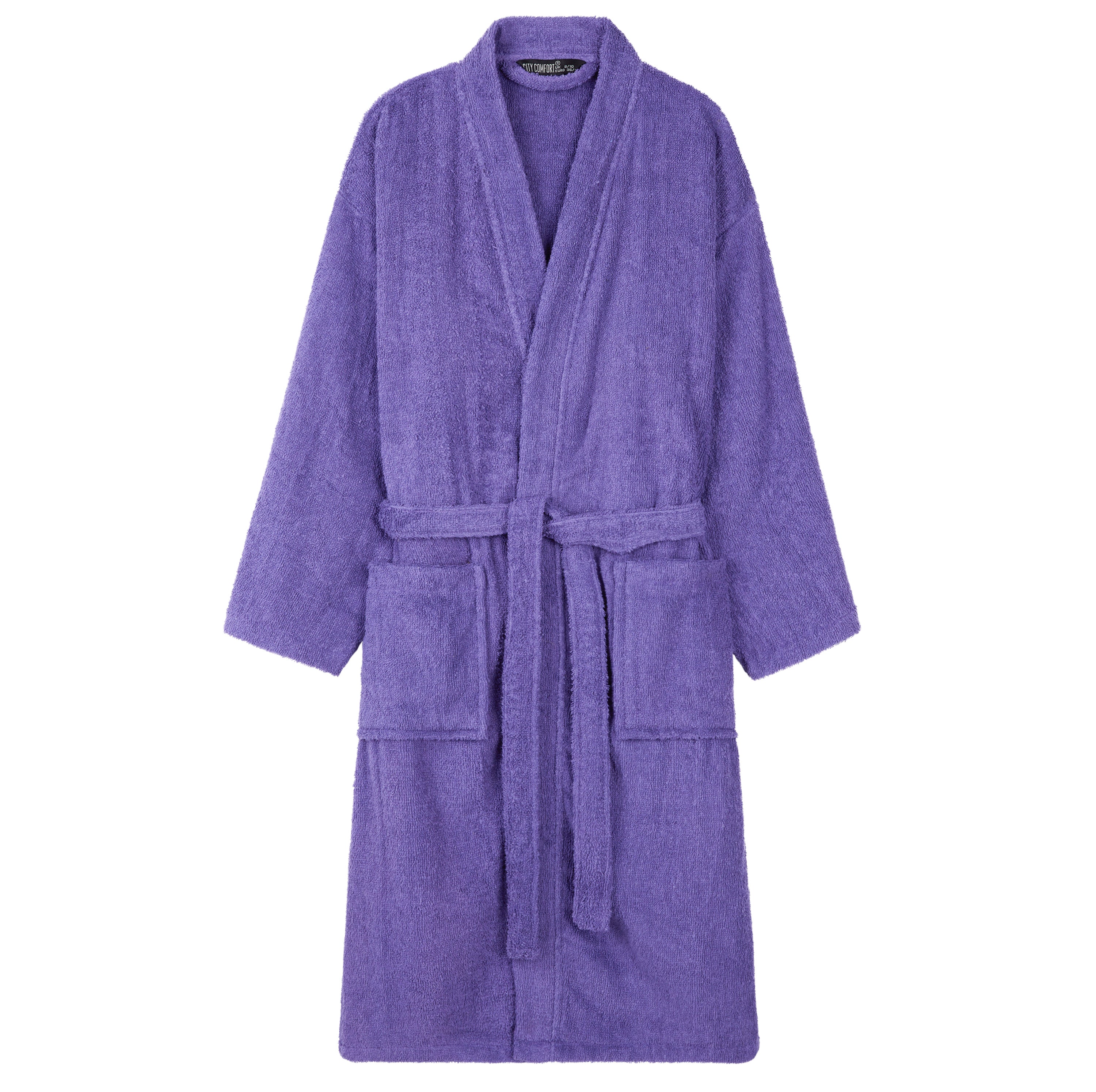 get-trend-women-peignoir-ponge-coton-femme-violet-s image 1