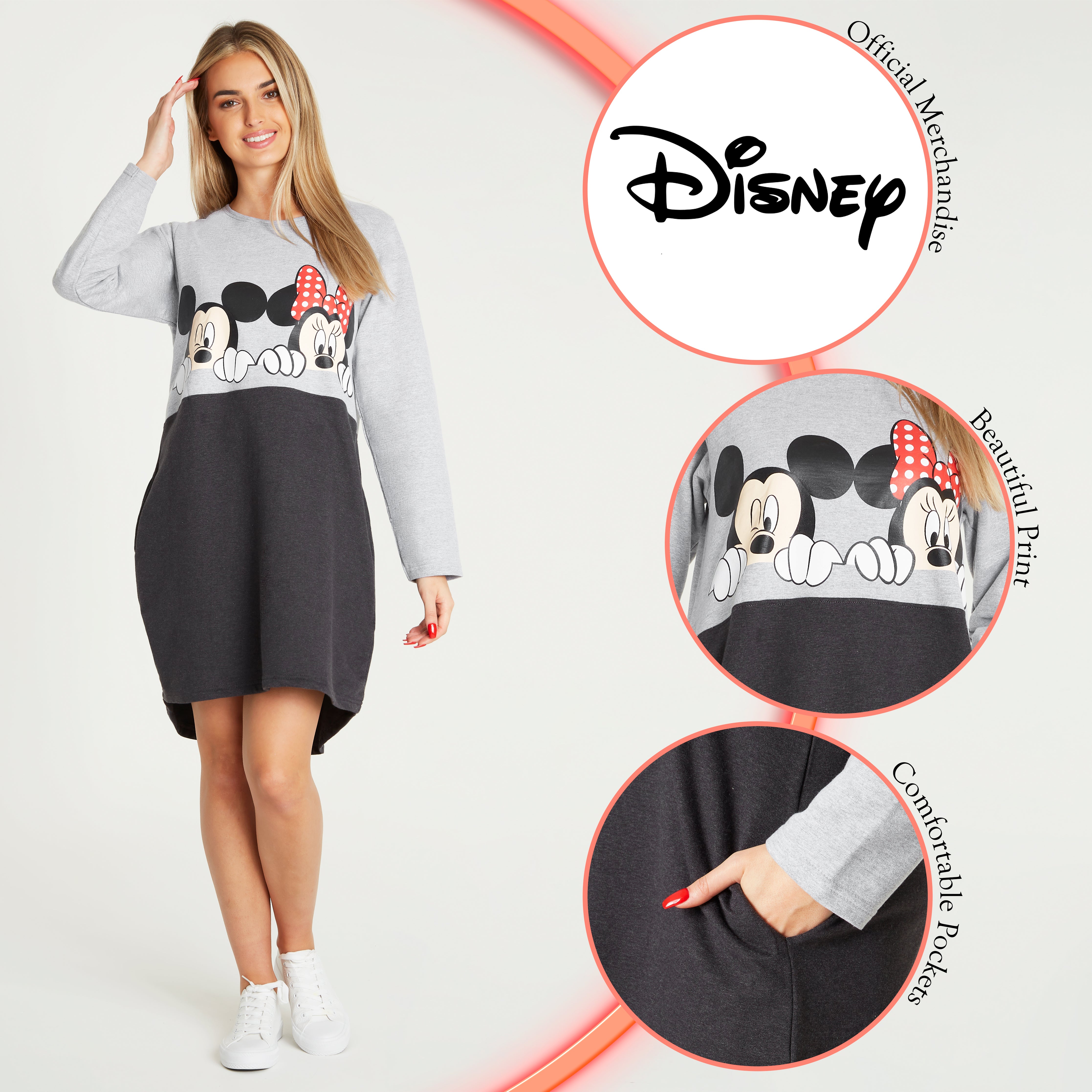 disney-mickey-minnie-robe-sweat-capuche-oversize-s image 3