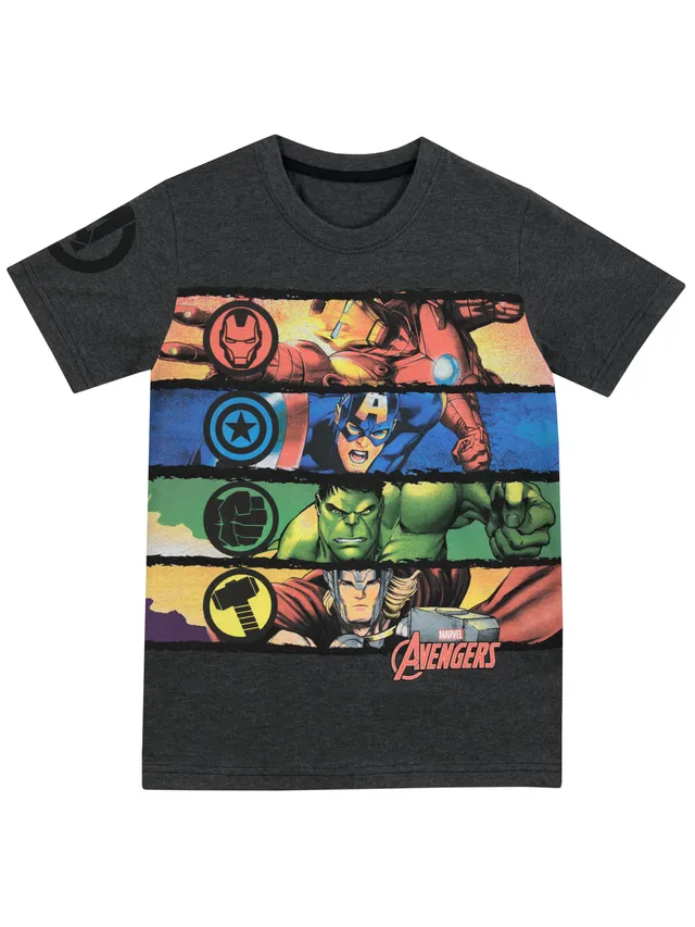 marvel-avengers-t-shirt-gar-on-3-4-ans-thor-hulk image 1