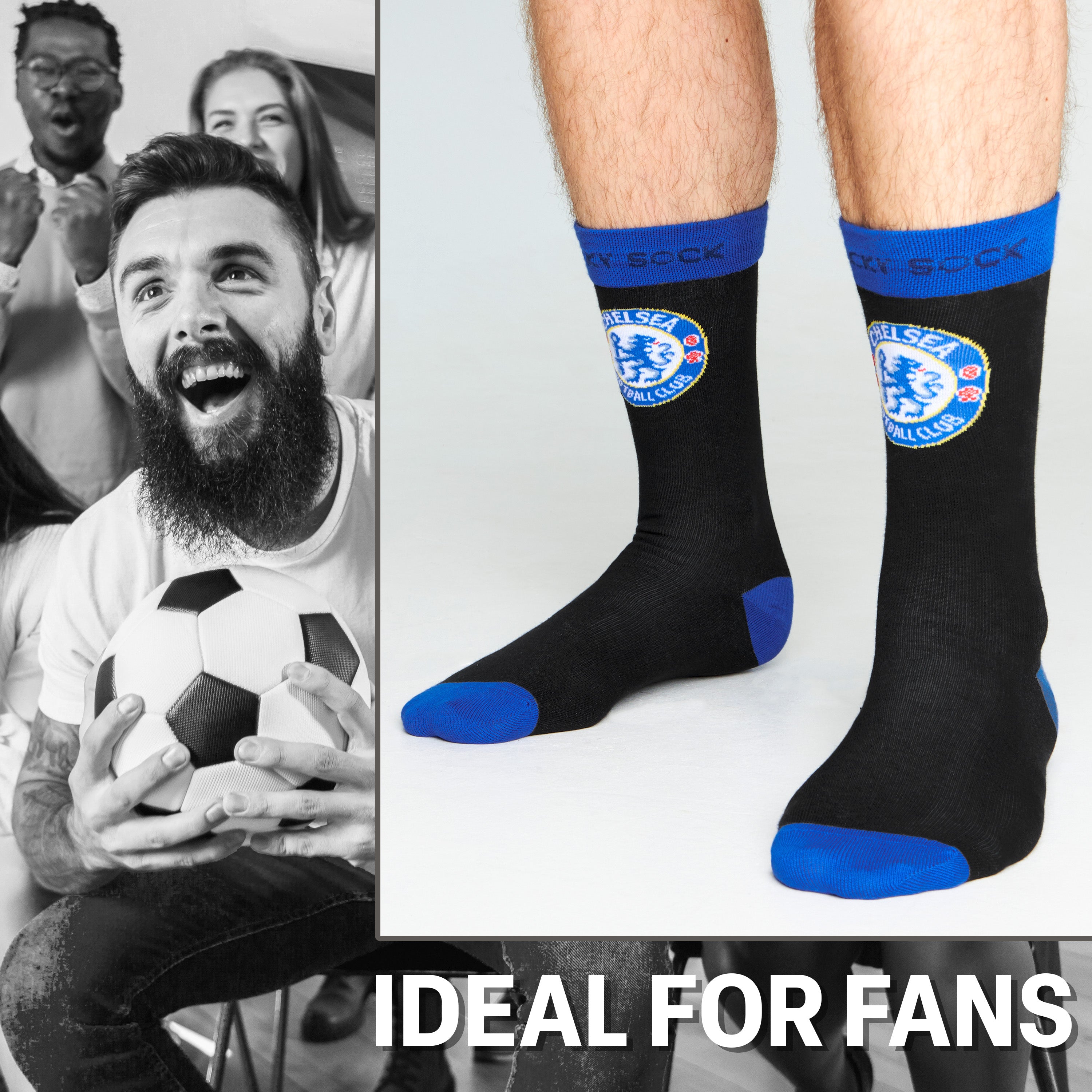 chelsea-fc-chaussettes-homme-lot-de-4-coton-supporters image 5