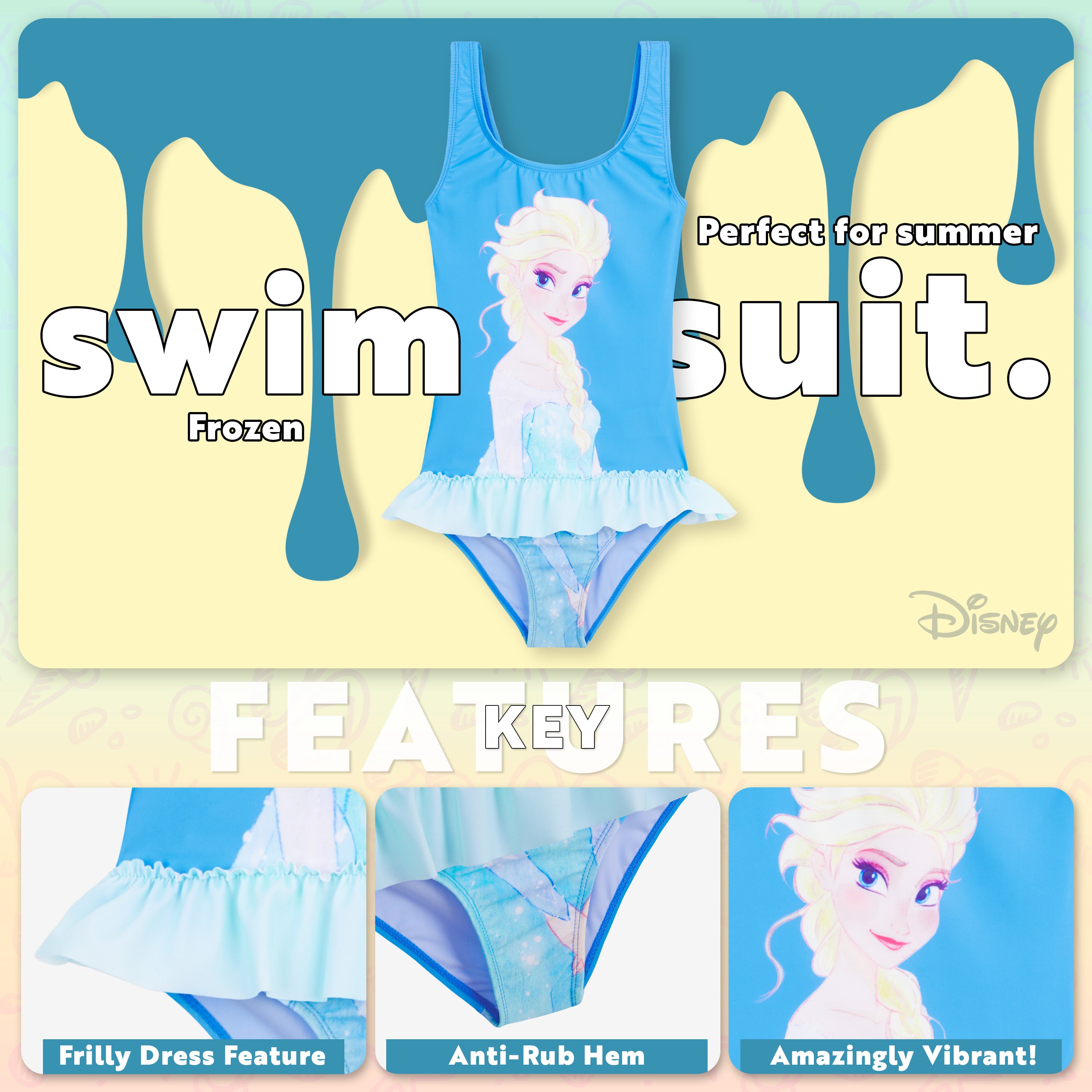 disney-maillot-de-bain-fille-elsa-5-6-ans-une-pi-ce image 3