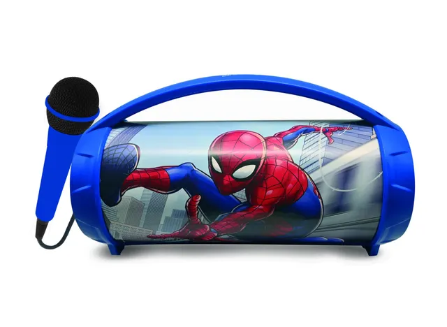 lexibook-spider-man-btp585spzlxb-enceinte-karaok-bleue image 1