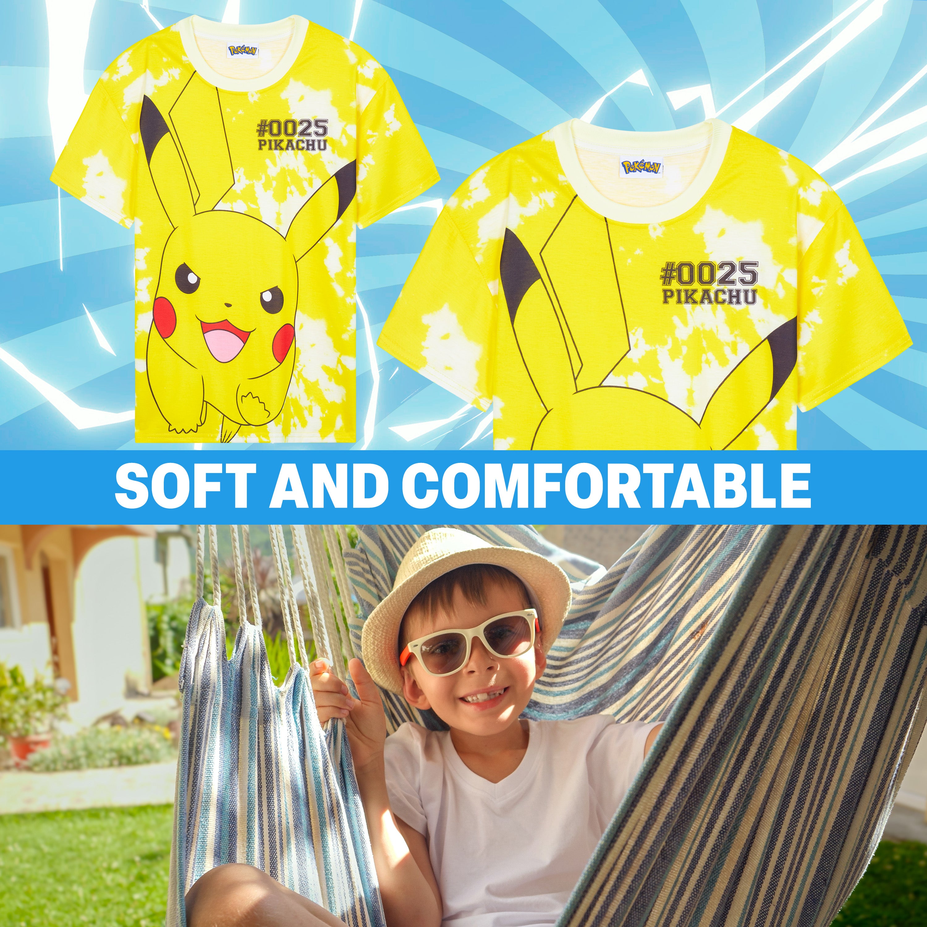 pok-mon-pikachu-t-shirt-gar-on-manche-courte-9-10-ans image 3