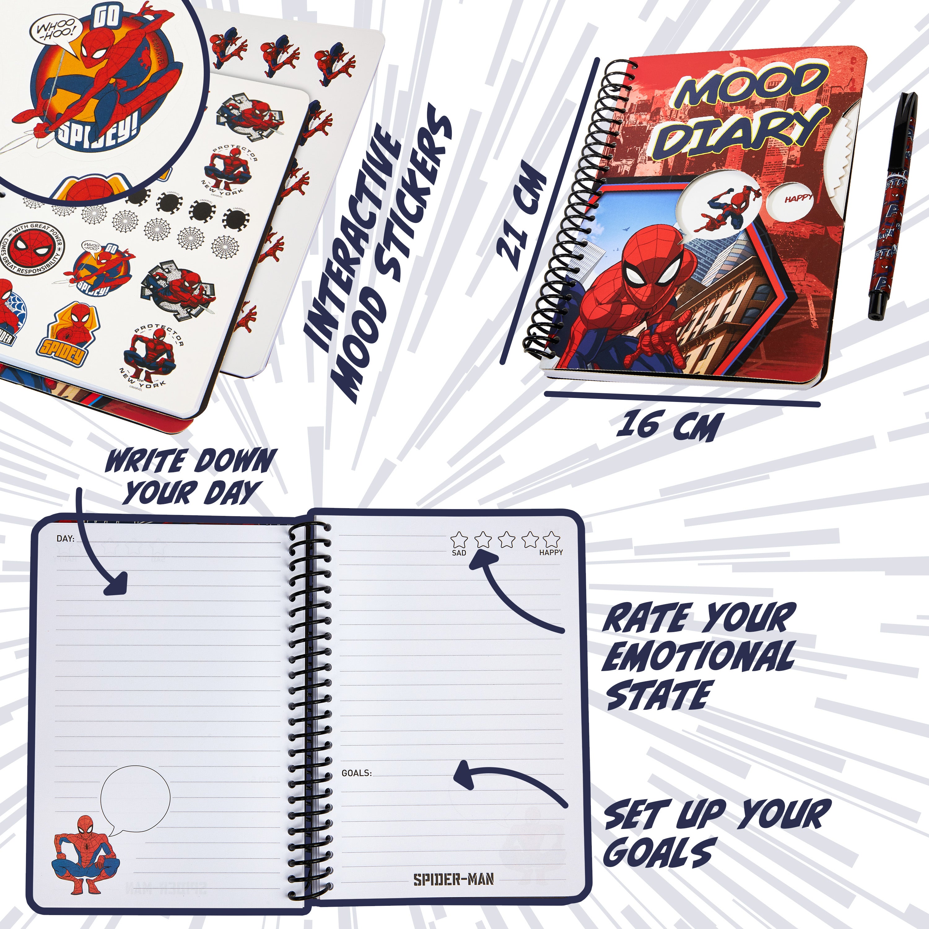 marvel-spiderman-journal-intime-stickers-stylo-enfant image 6