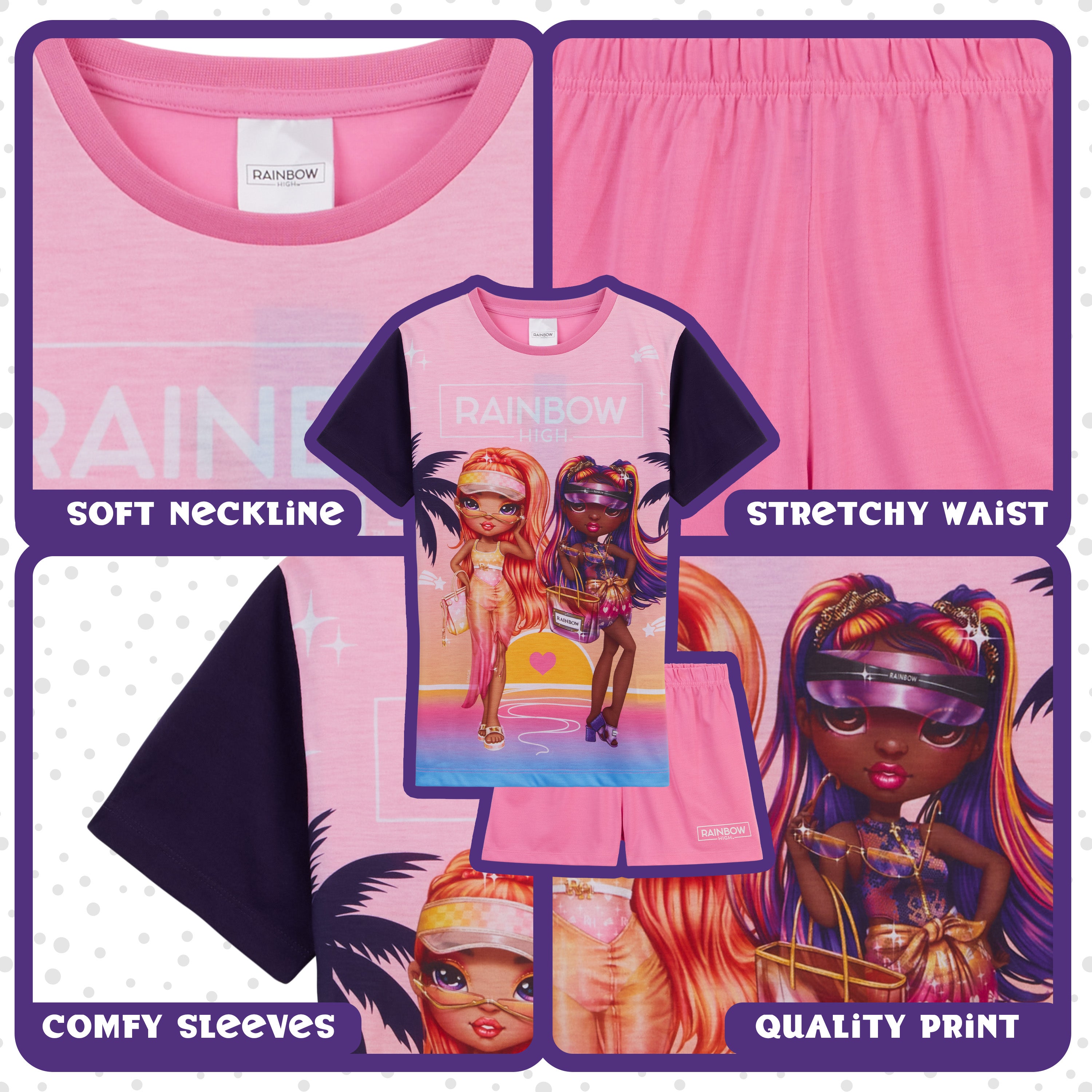 rainbow-high-pyjama-fille-t-shirt-short-t-7-8-ans image 4