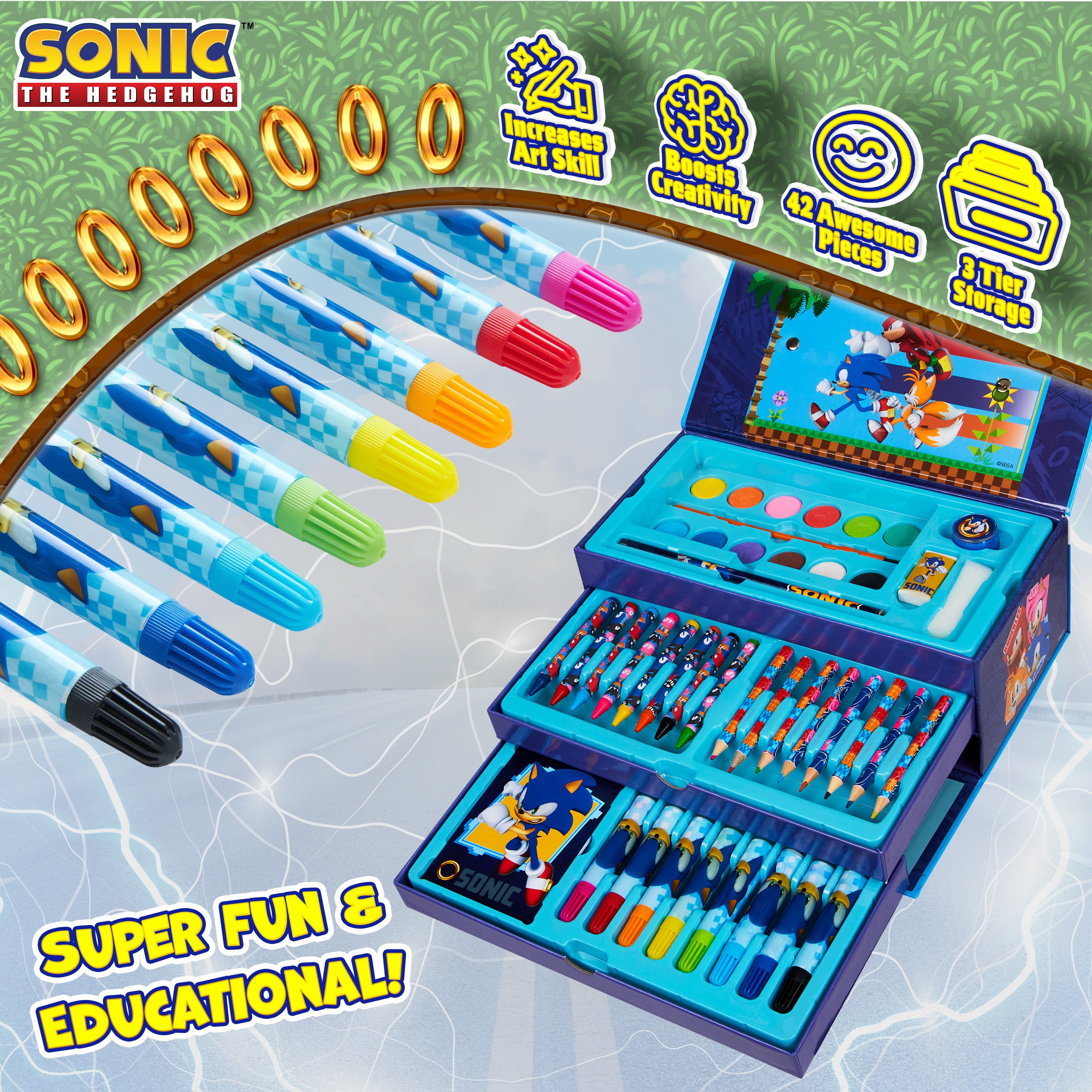 sonic-coffret-dessin-enfant-40-pi-ces-valisette-art image 5