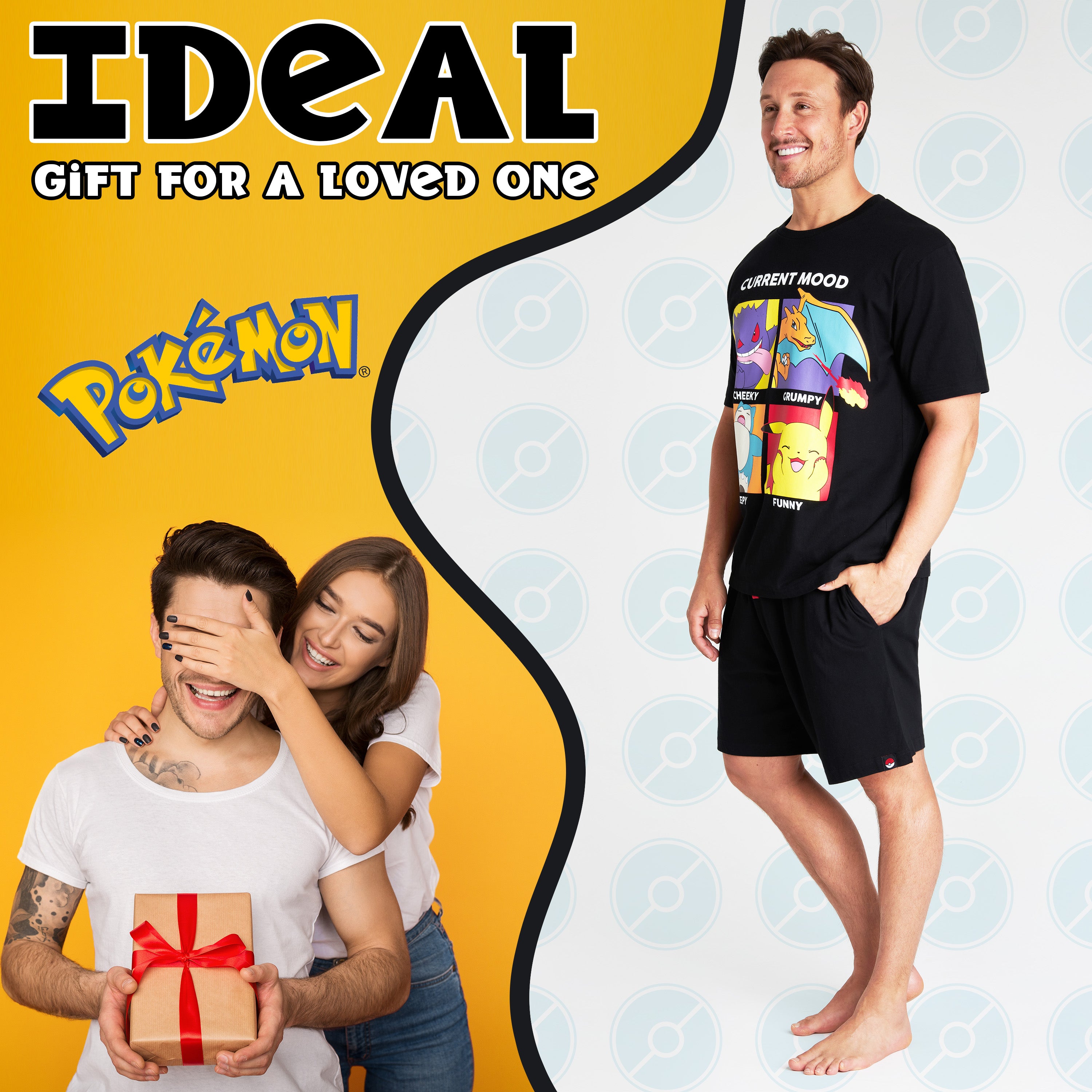 pok-mon-pyjama-homme-short-t-shirt-coton-t-pikachu image 3