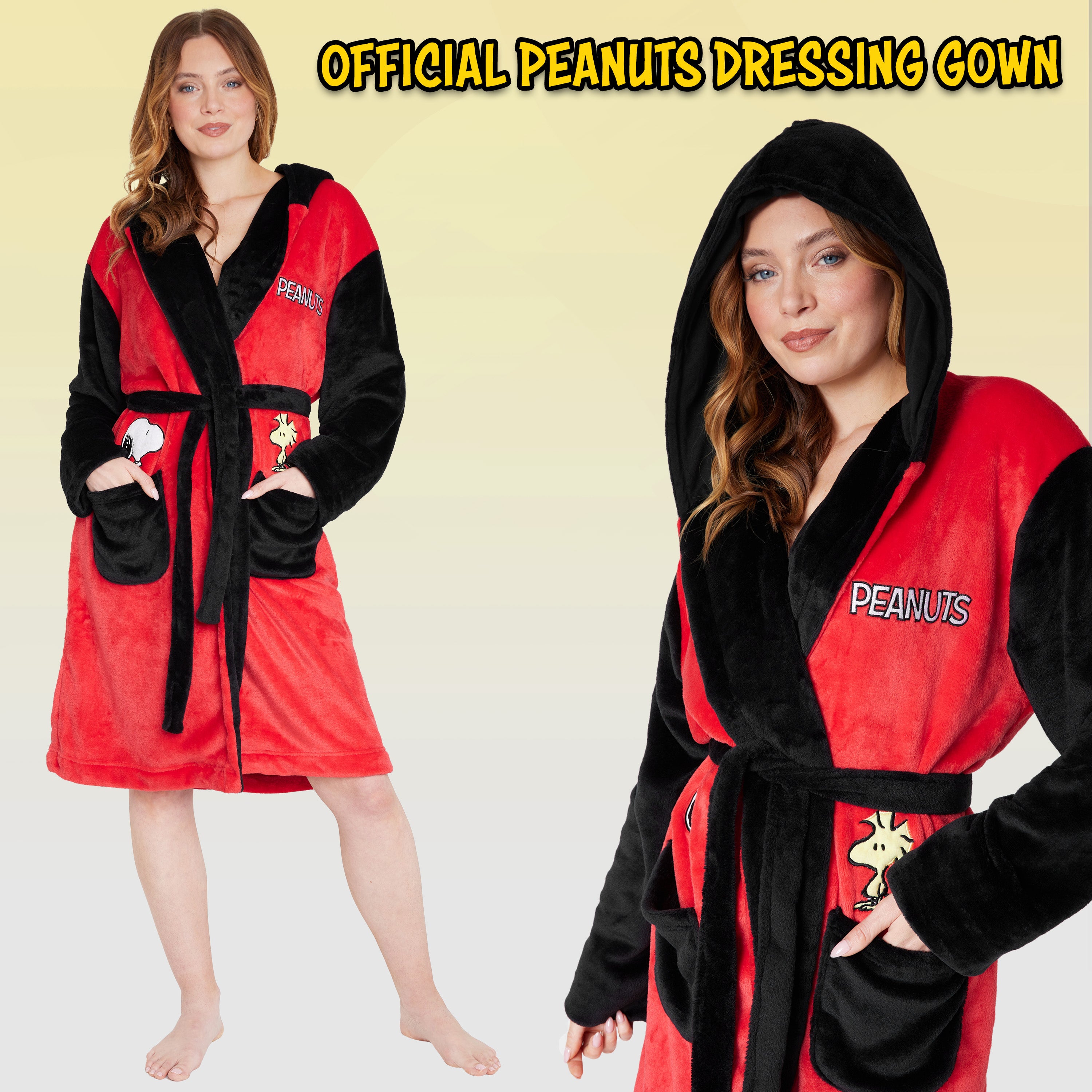 get-trend-snoopy-peignoir-polaire-femme-capuche-m image 2