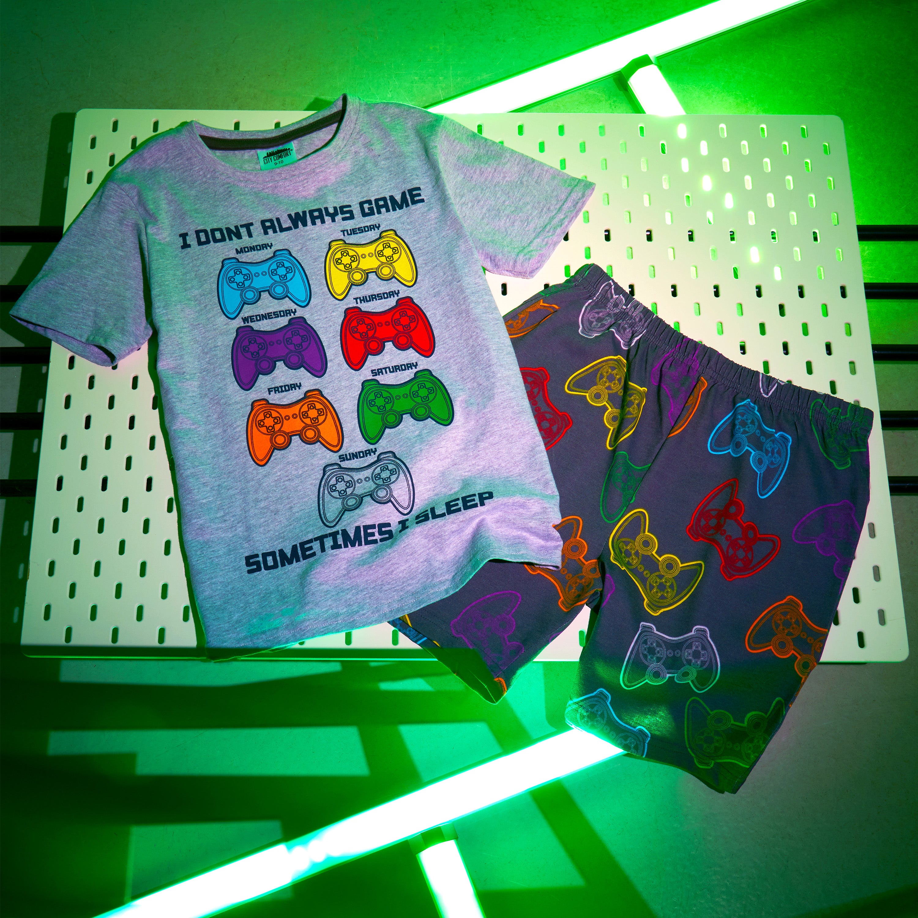 get-trend-boys-pyjama-court-gamer-gar-on-9-10-ans-respirant image 5