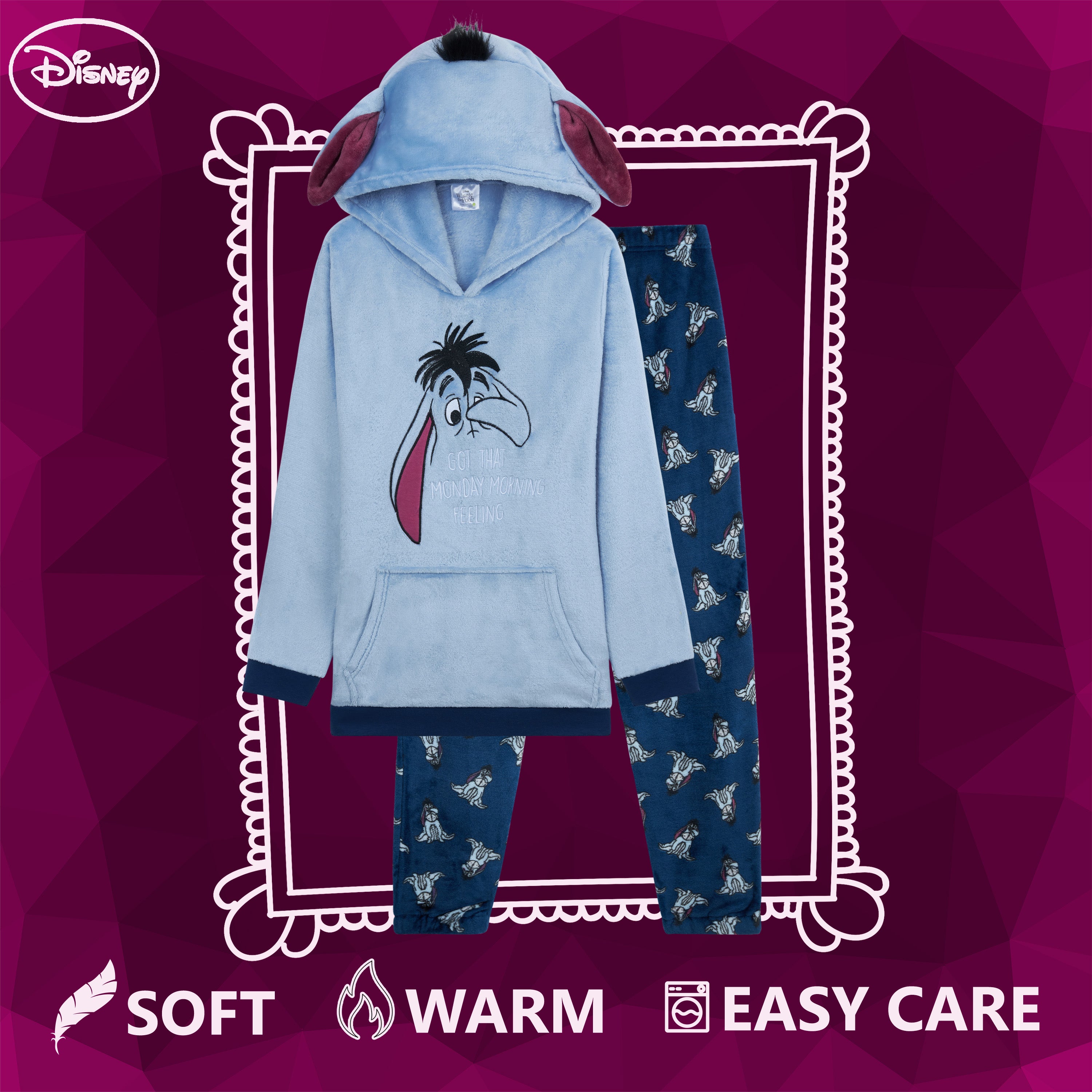 disney-bourriquet-pyjama-femme-polaire-capuche-taille-m image 6