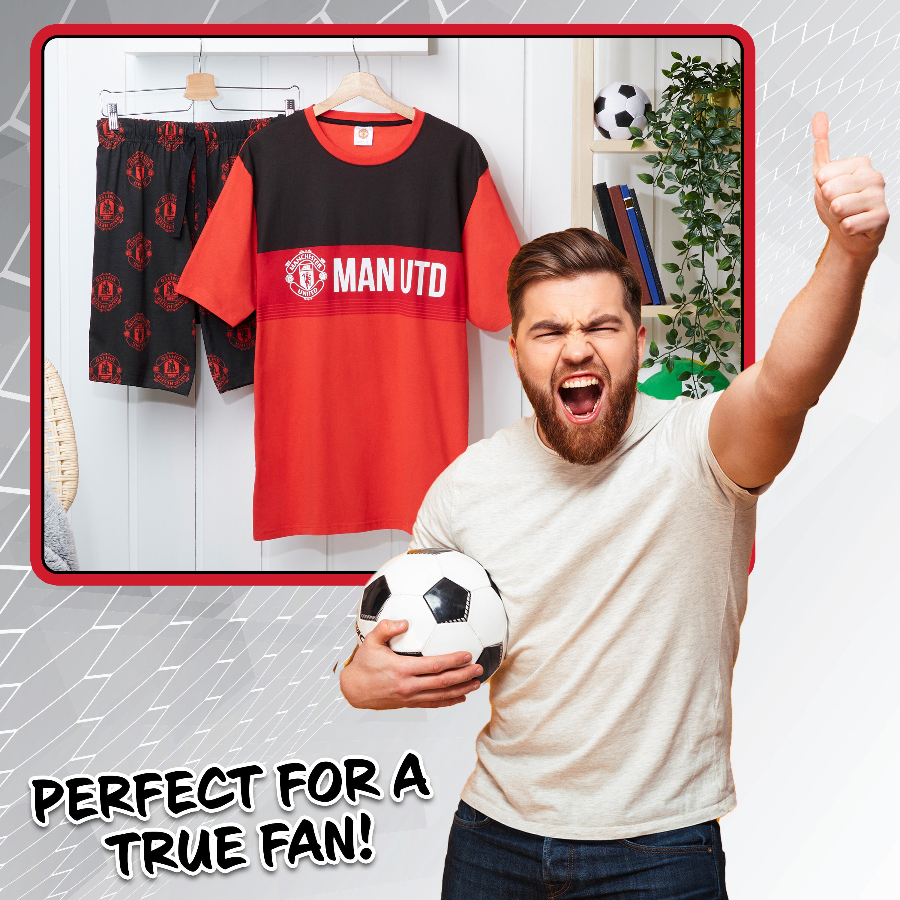 manchester-united-pyjama-homme-court-coton-taille-s-3xl image 2