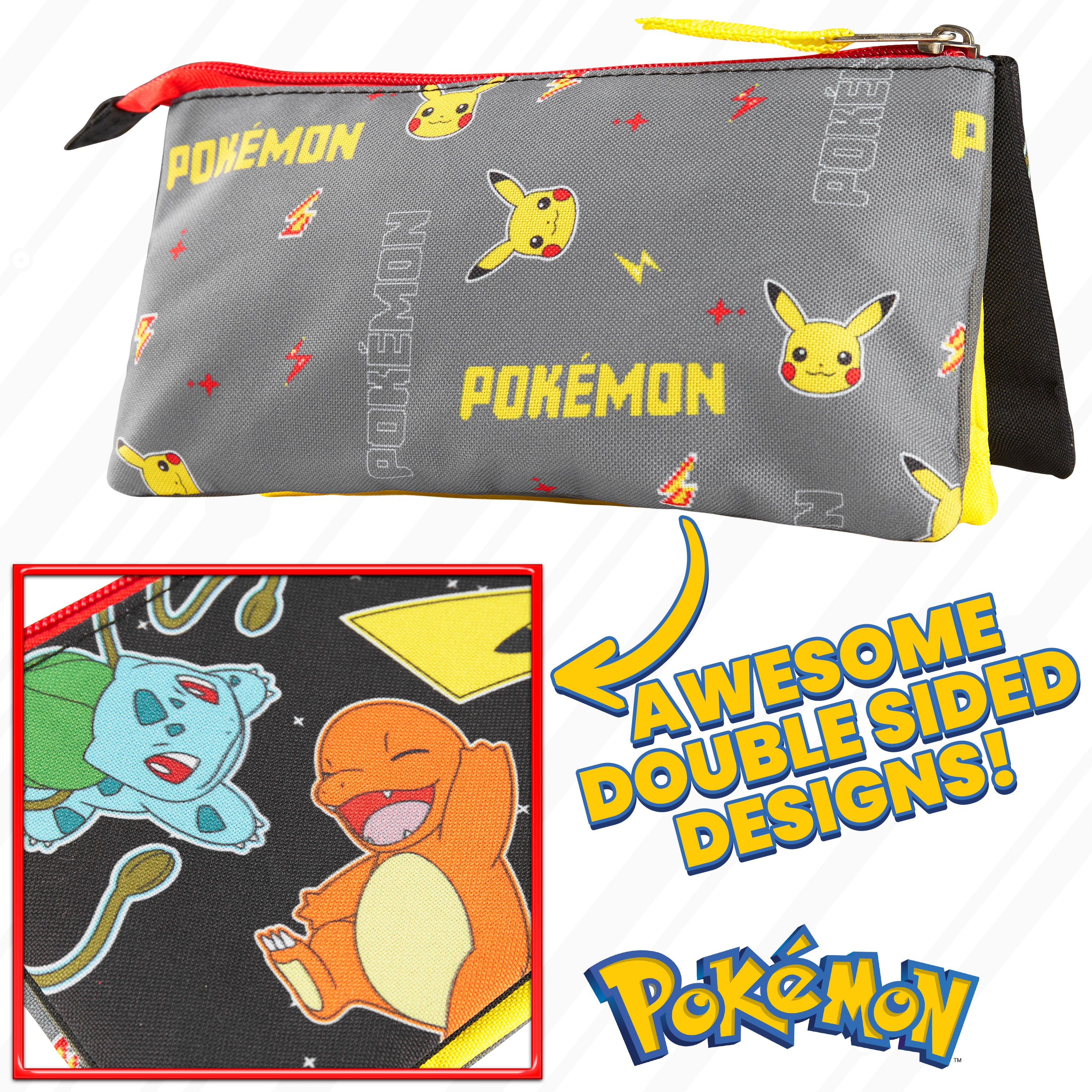 pok-mon-trousse-pikachu-triple-compartiment-enfant-rentr-e image 3