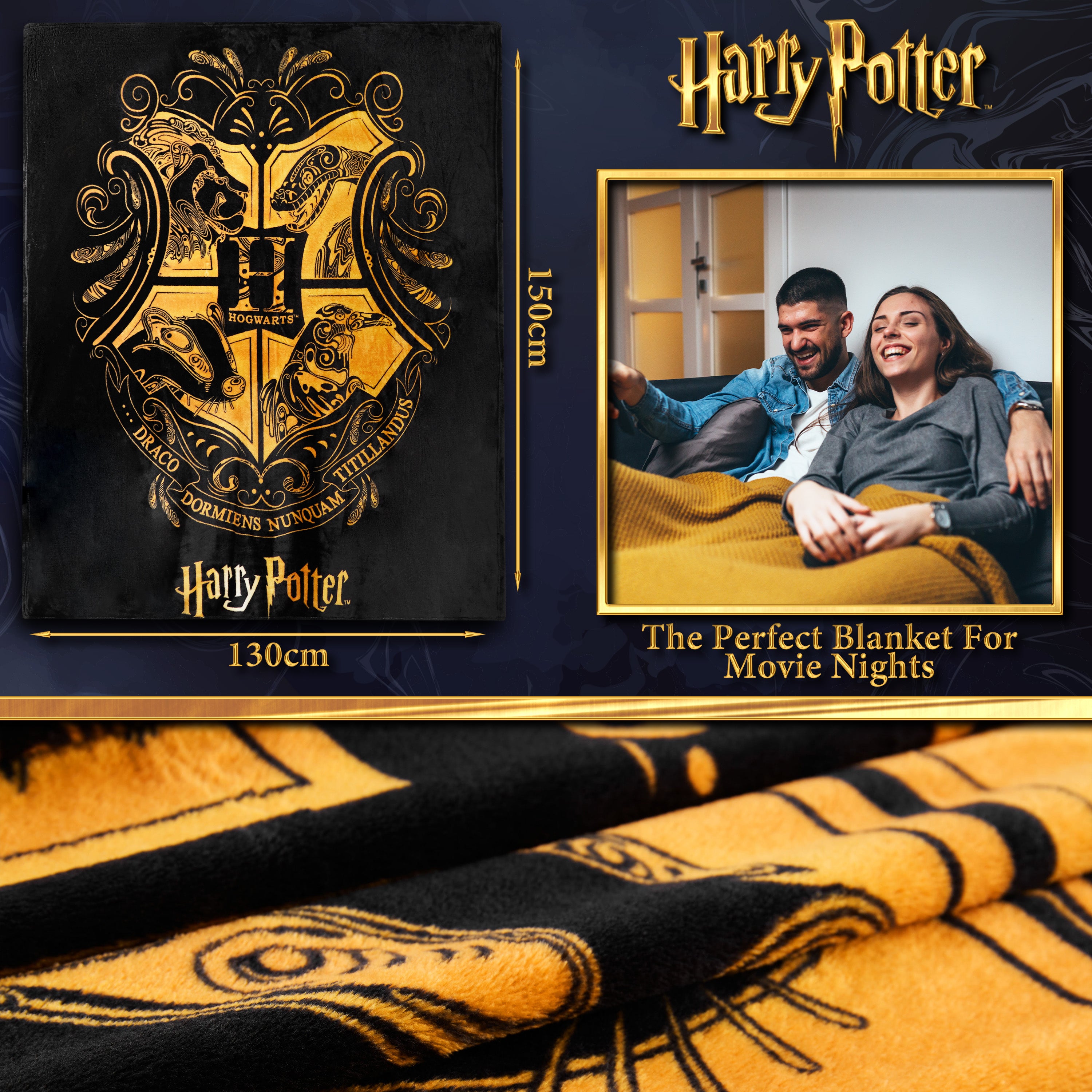 harry-potter-plaid-polaire-hogwarts-noir-150x130-cm image 6