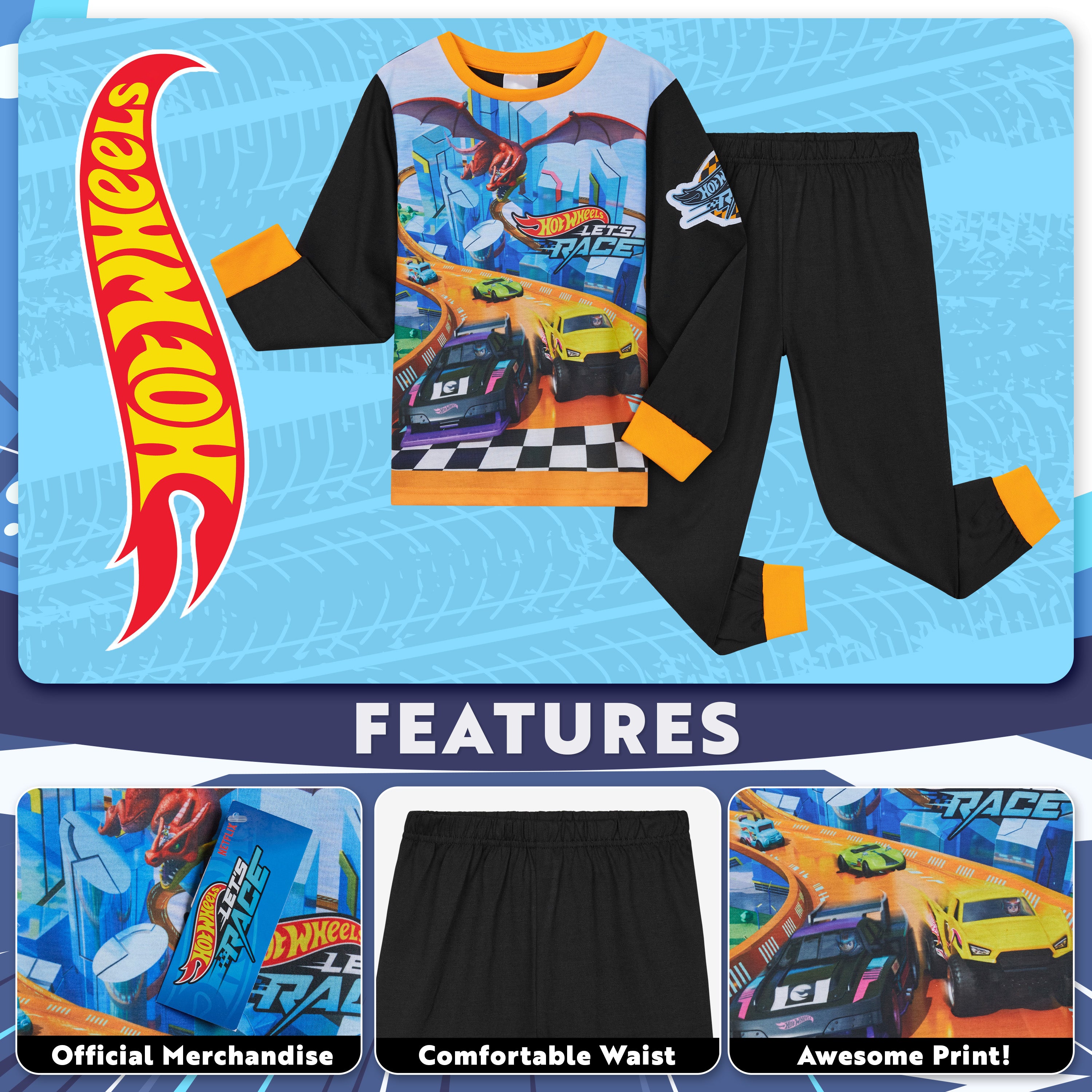 hot-wheels-pyjama-gar-on-long-2-pi-ces-3-8-ans image 3