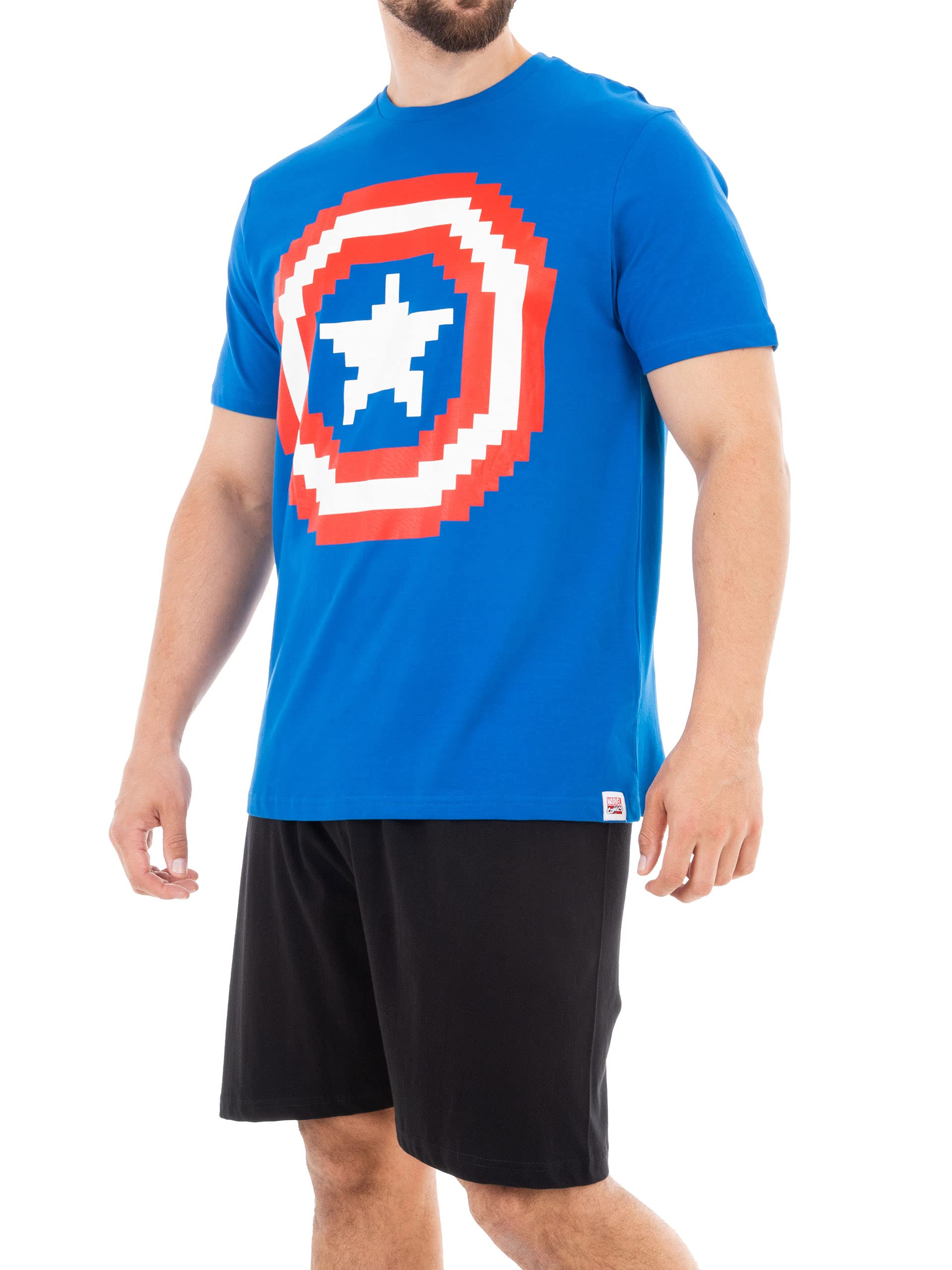 marvel-black-panther-pyjama-homme-noir-taille-l-manches-courtes image 4