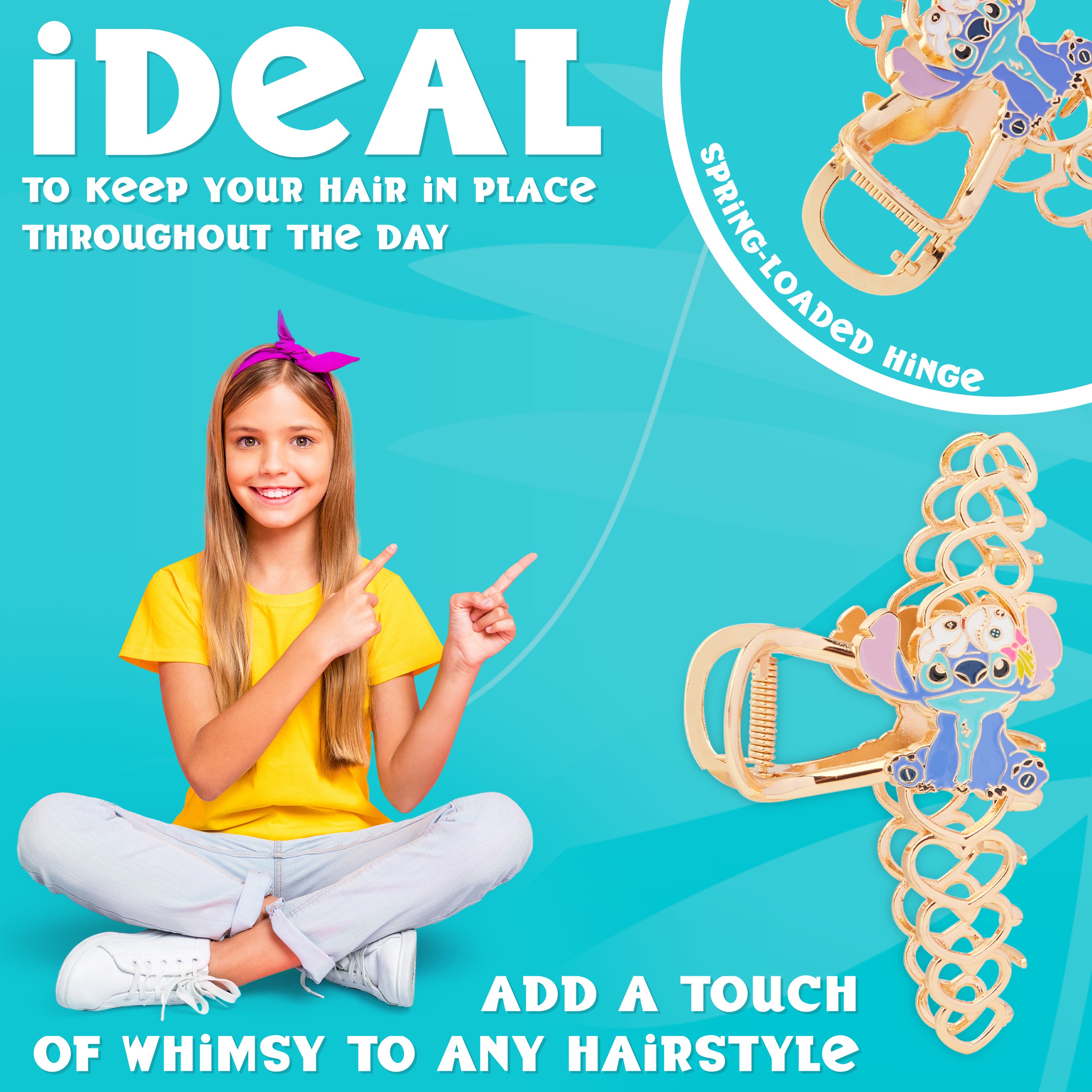 disney-stitch-pince-crabe-cheveux-fille-m-tal image 5
