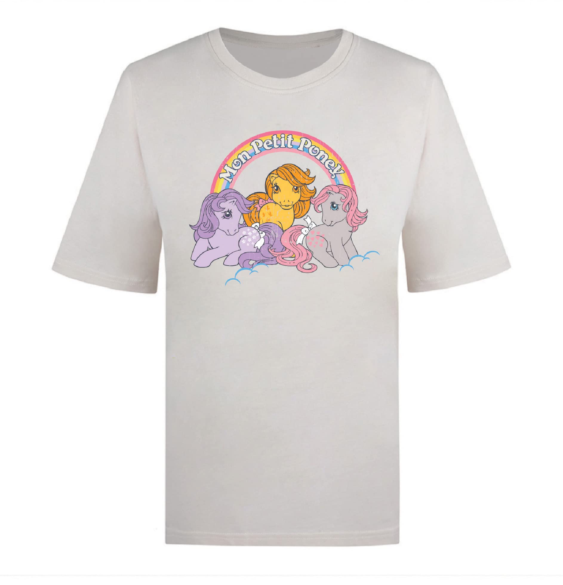 my-little-pony-rainbow-t-shirt-oversize-femme-blanc-vintage-s image 1