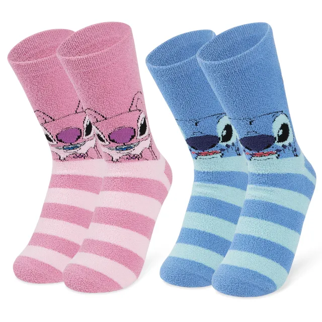 disney-chaussettes-pilou-stitch-et-angel-lot-2-antid-rapantes image 1