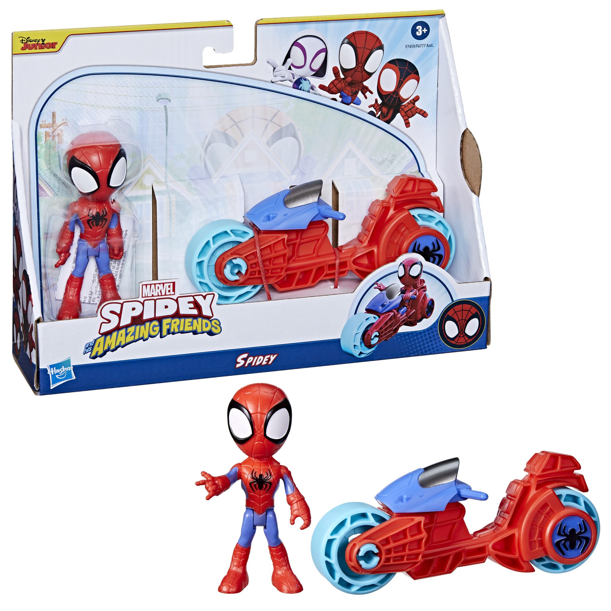 marvel-spidey-et-ses-amis-figurine-spidey-moto-10-cm image 3