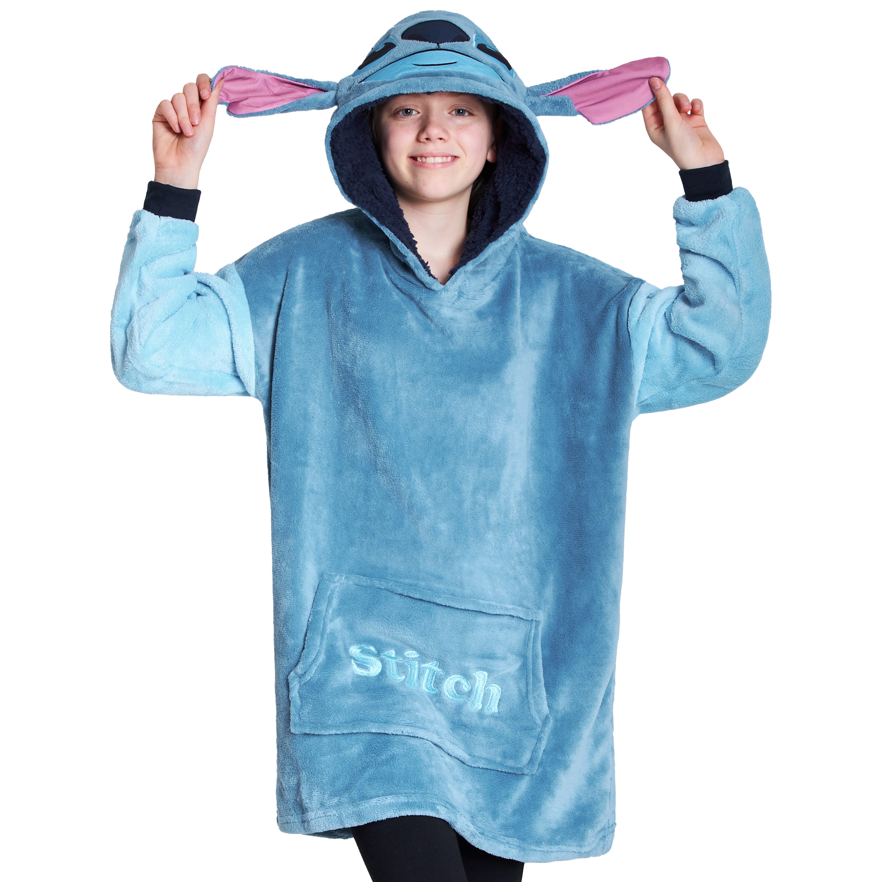 disney-stitch-sweat-plaid-capuche-enfant-taille-unique-fille image 1