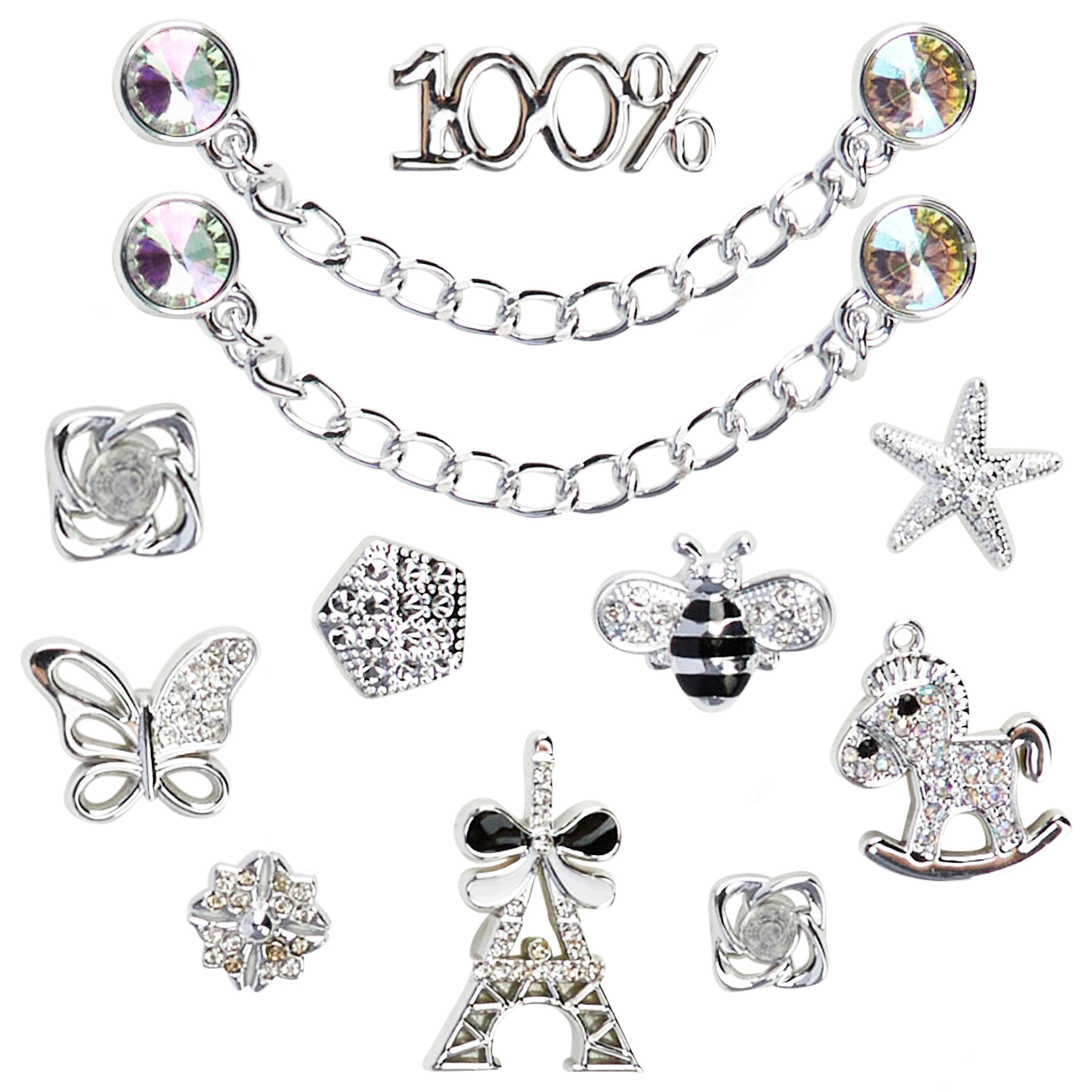 citycomfort-charms-sabots-argent-breloques-chaussures image 1