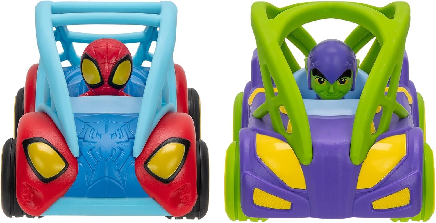 marvel-spidey-amazing-friends-power-rollers-spidey-vs-goblin-15-cm image 1