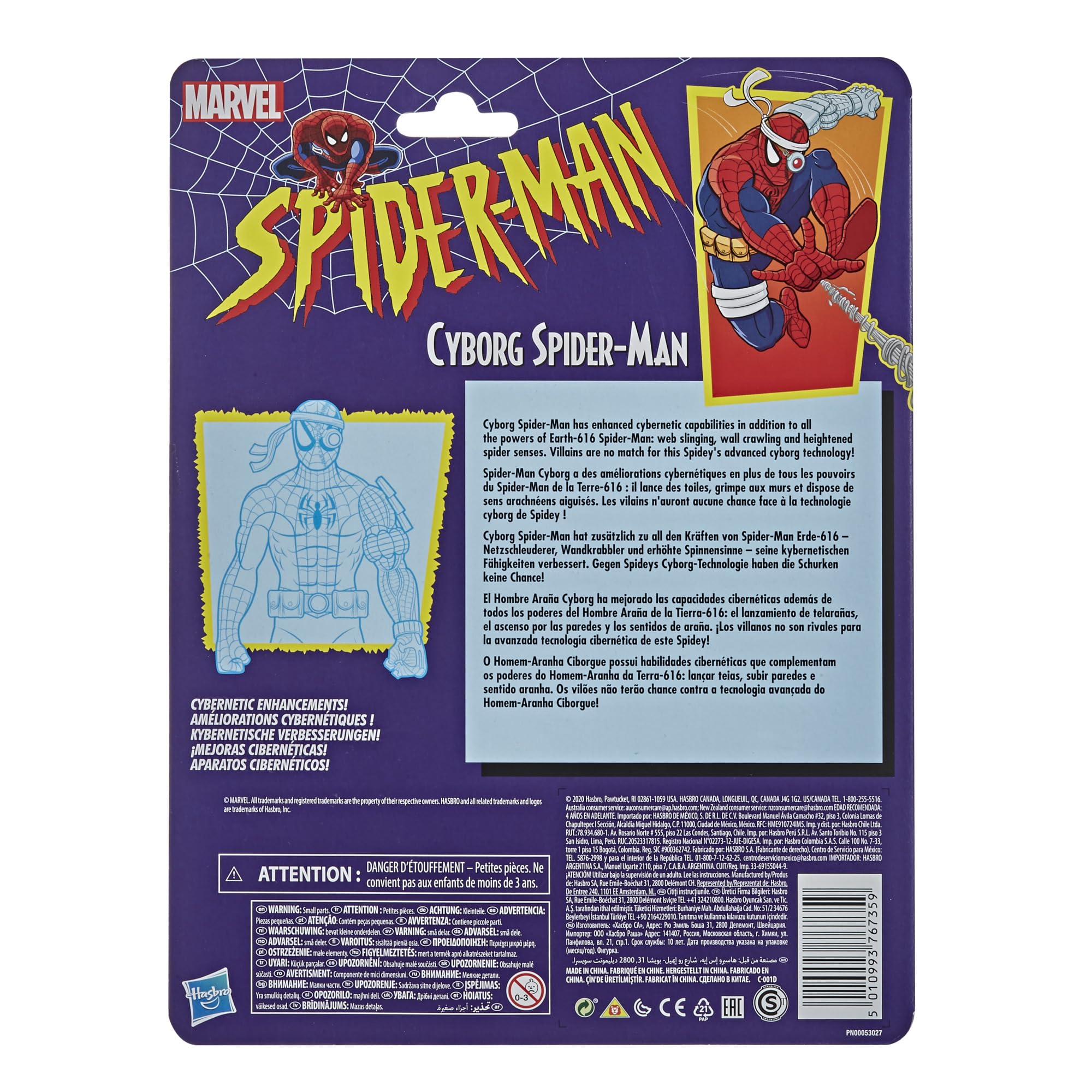 hasbro-marvel-legends-retro-cyborg-spider-man-figurine-15cm image 3