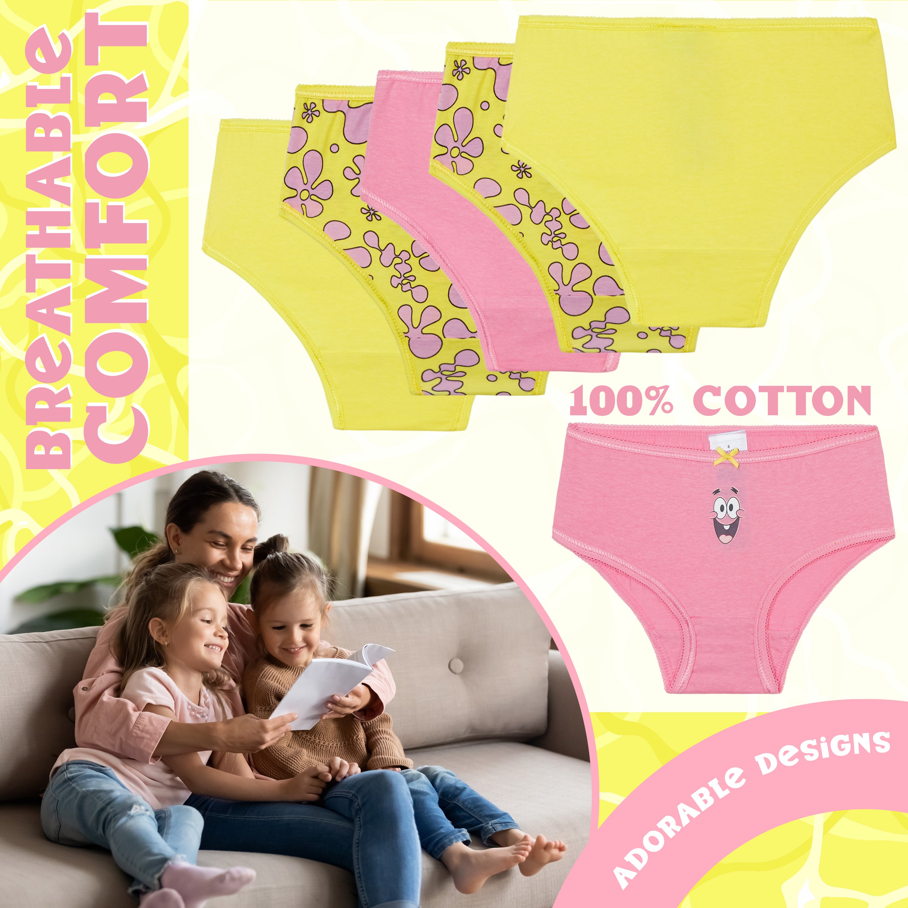 bob-ponge-culotte-fille-coton-3-4-ans-lot image 3