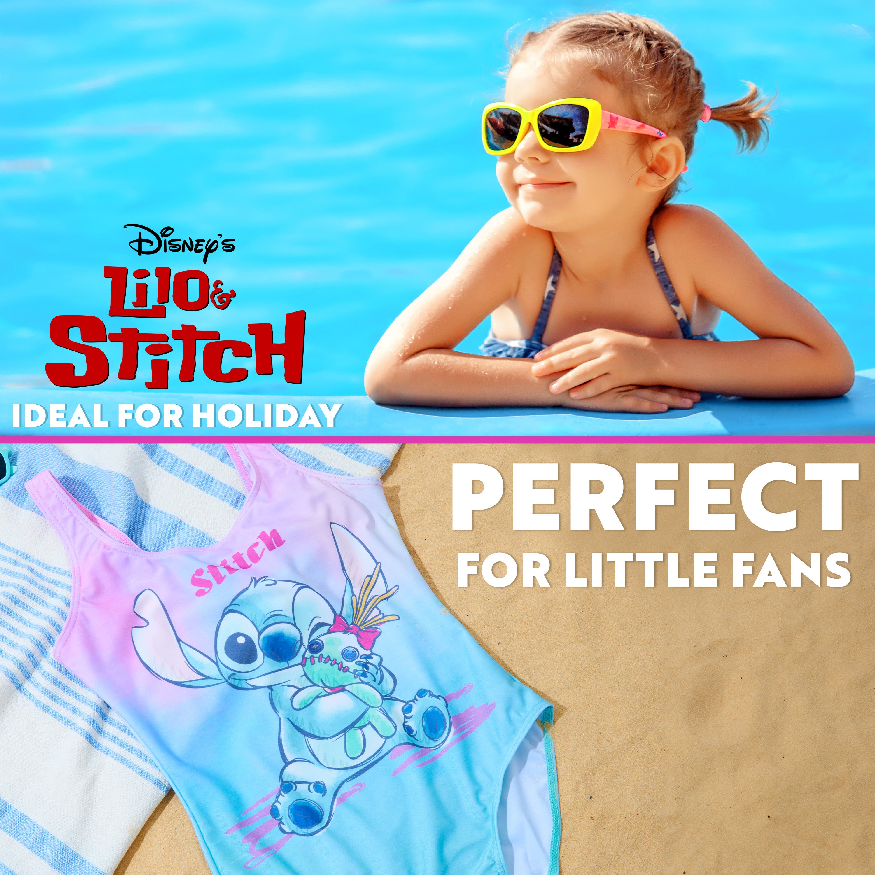 disney-maillot-une-pi-ce-fille-stitch-extensible-7-8-ans image 4