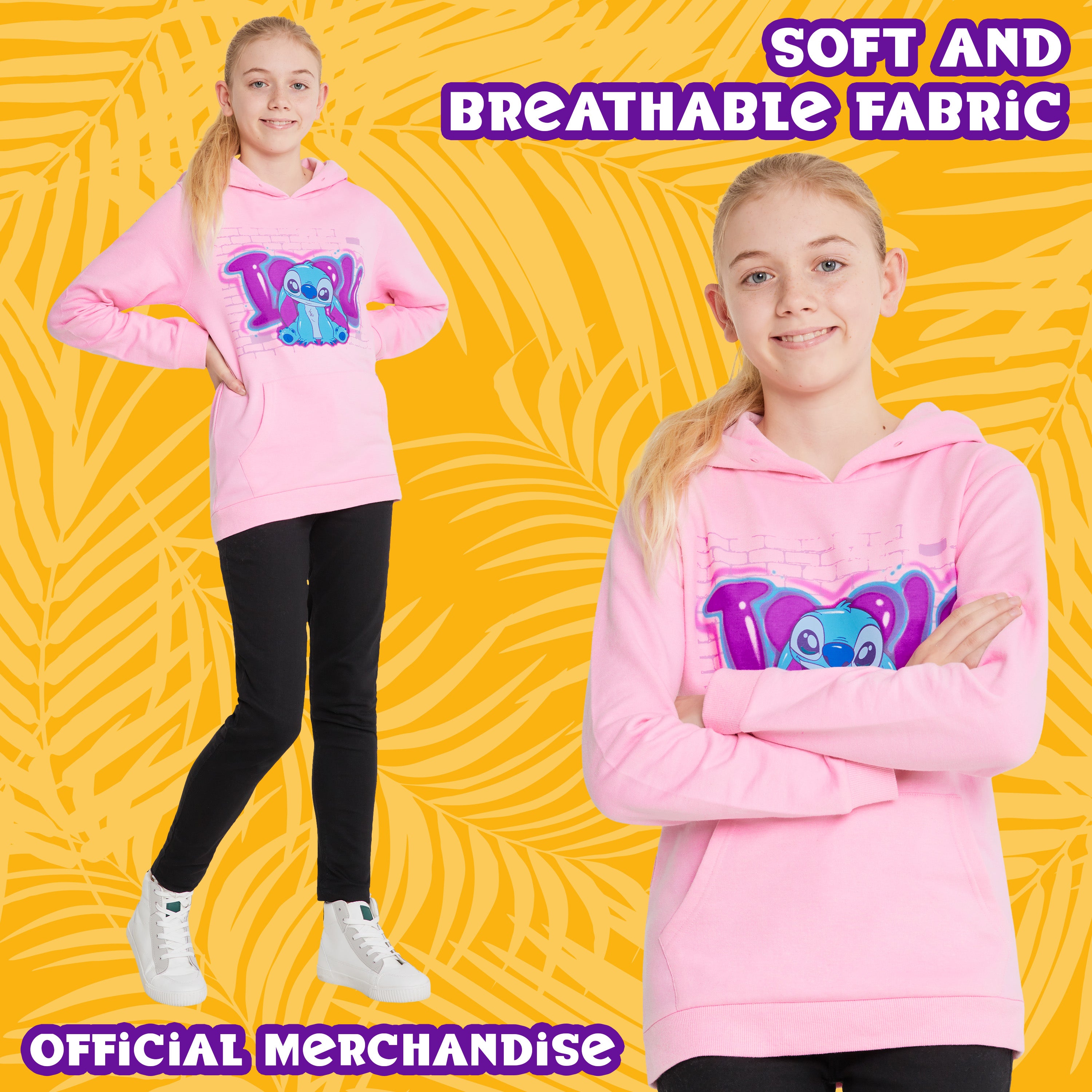 disney-stitch-sweat-capuche-fille-chaud-doux-11-12-ans image 3