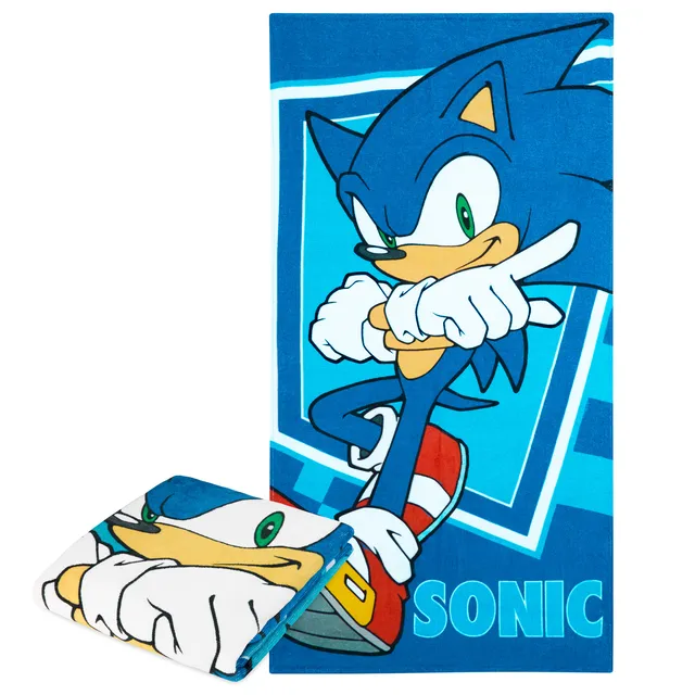 sonic-the-hedgehog-serviette-de-plage-enfant-70x140-coton image 1