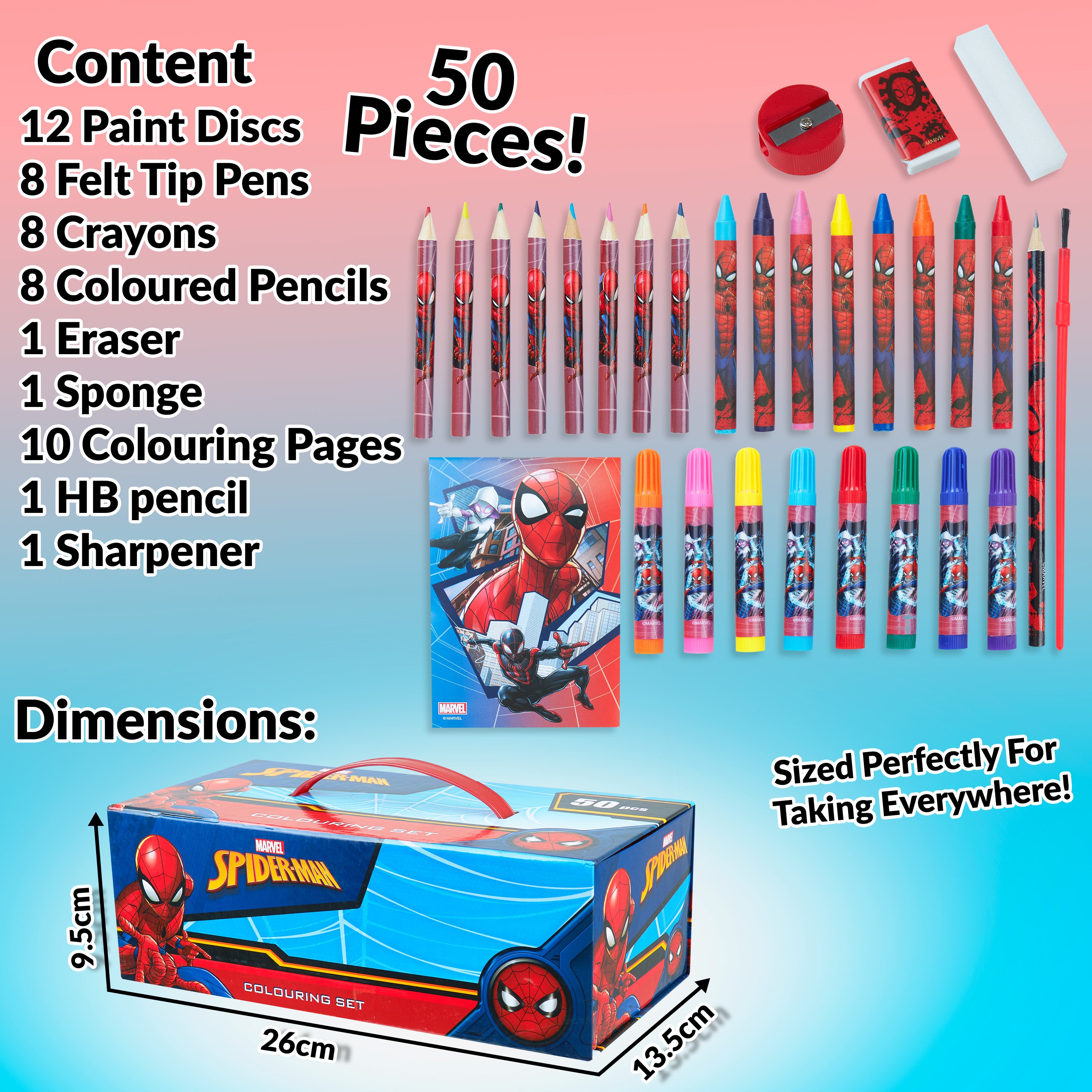 marvel-coffret-dessin-enfant-spiderman-avengers-multicolore image 5