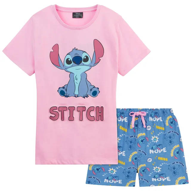 disney-stitch-pyjama-short-fille-2-pi-ces-respirant image 1