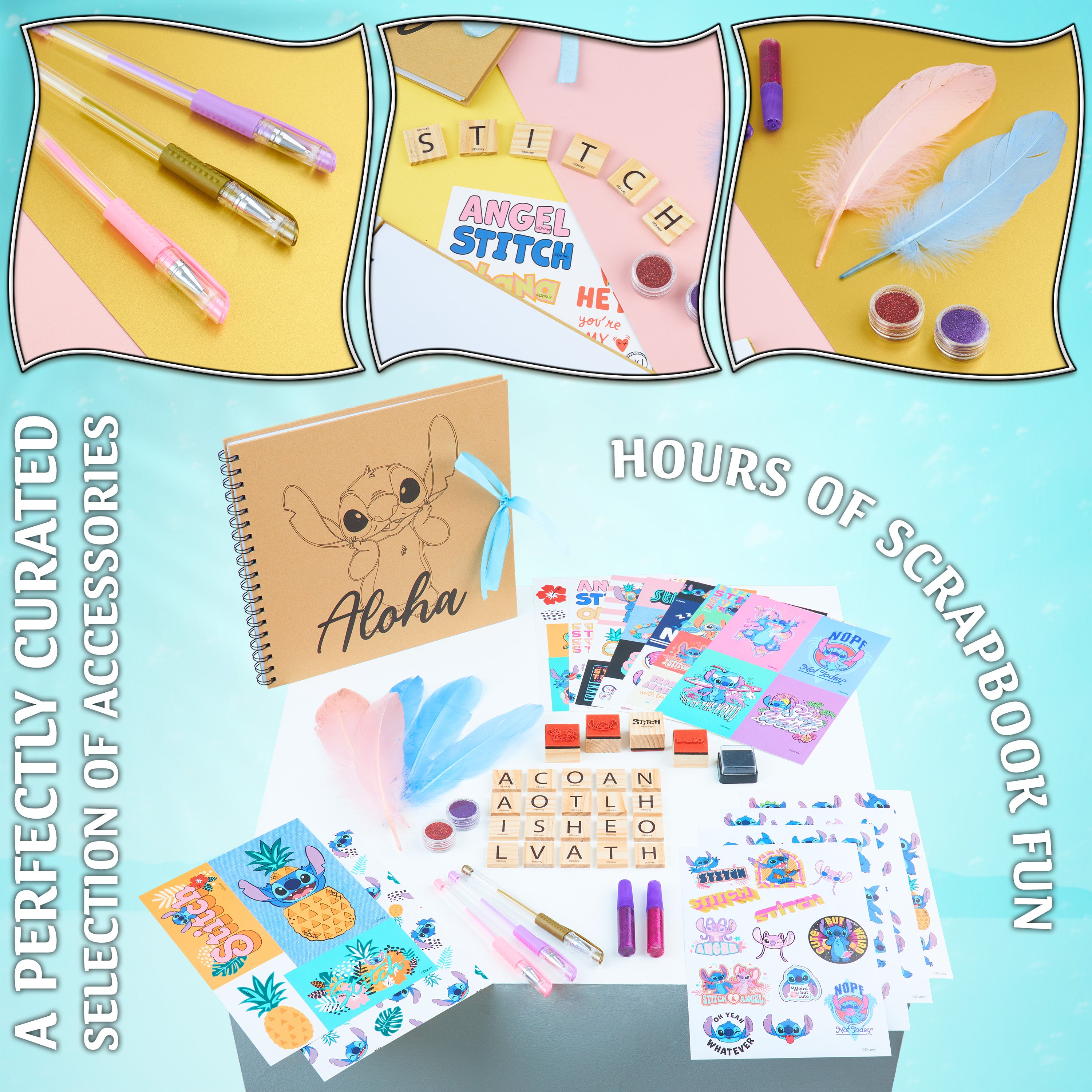 disney-stitch-kit-scrapbooking-enfant-album-25x25-accessoires image 3