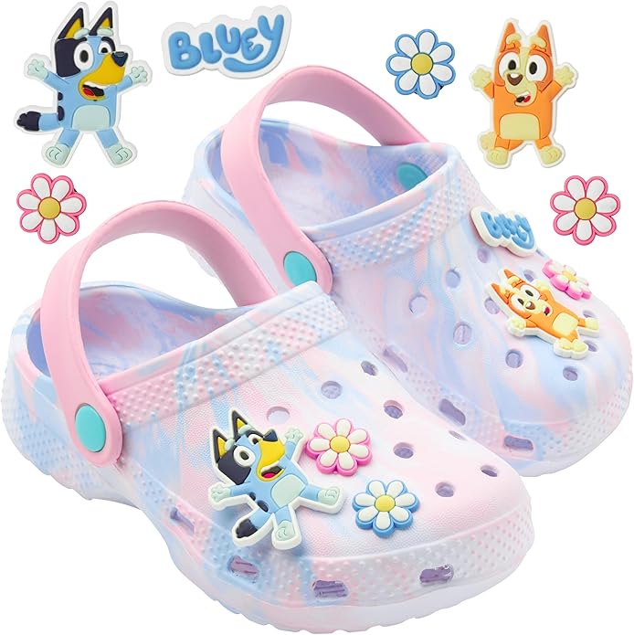 bluey-sabots-enfant-6-uk-jardin-avec-charms image 1