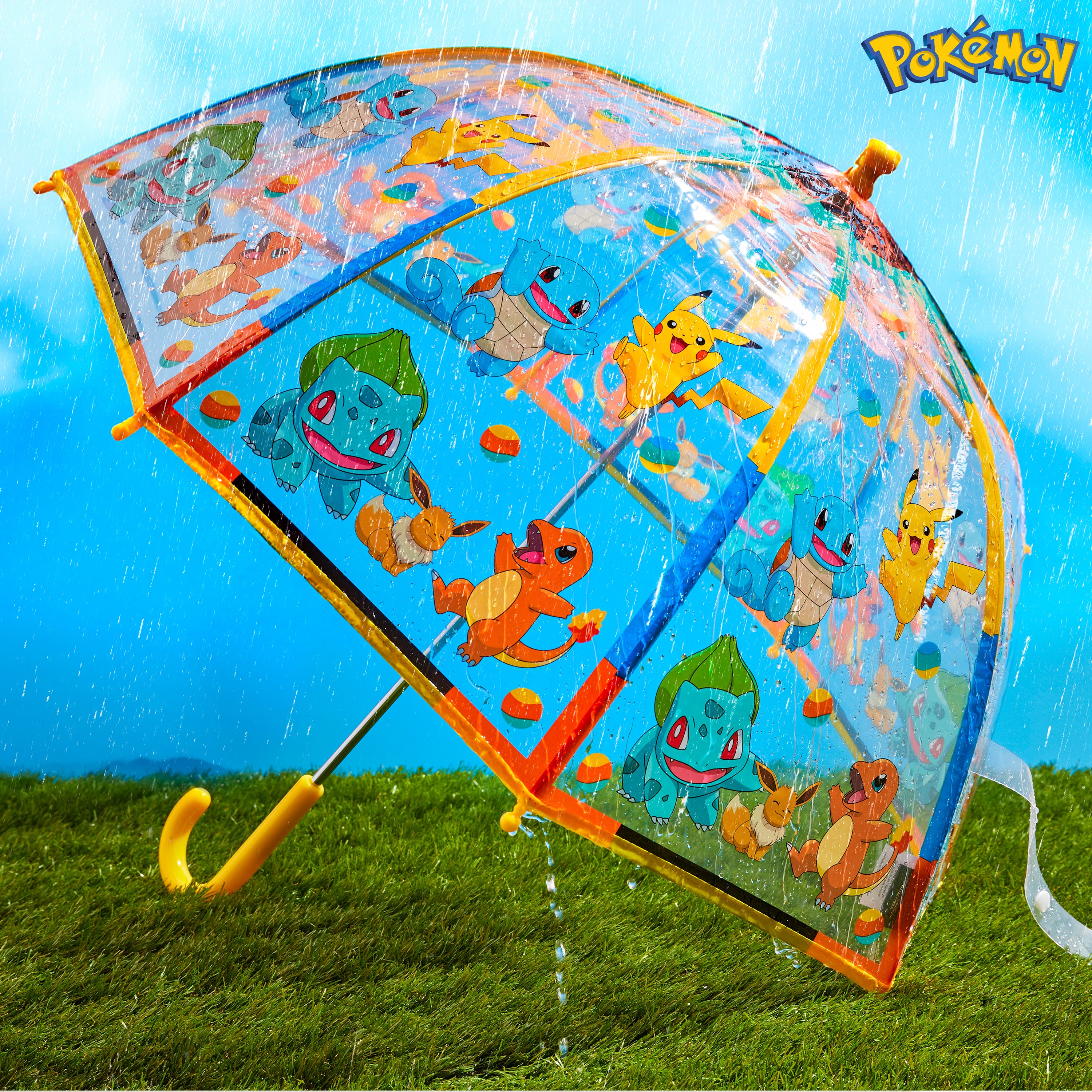 pok-mon-parapluie-enfant-transparent-cloche-canne image 2