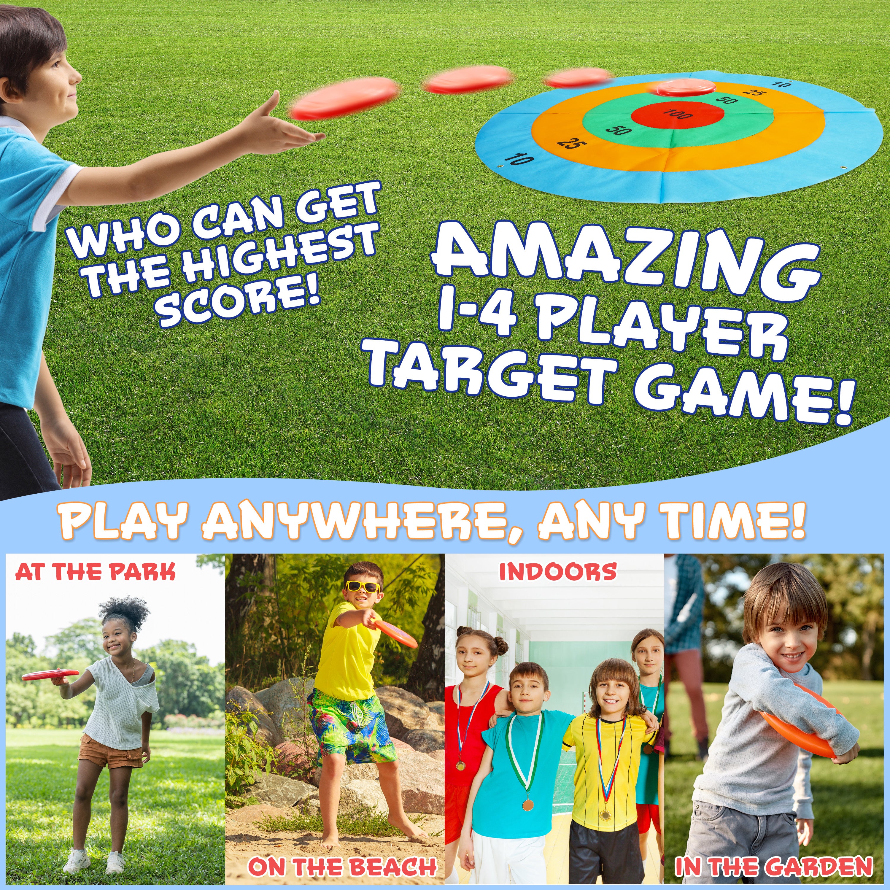 kreativekraft-disc-throwing-jeu-de-cible-disques-jardin image 3