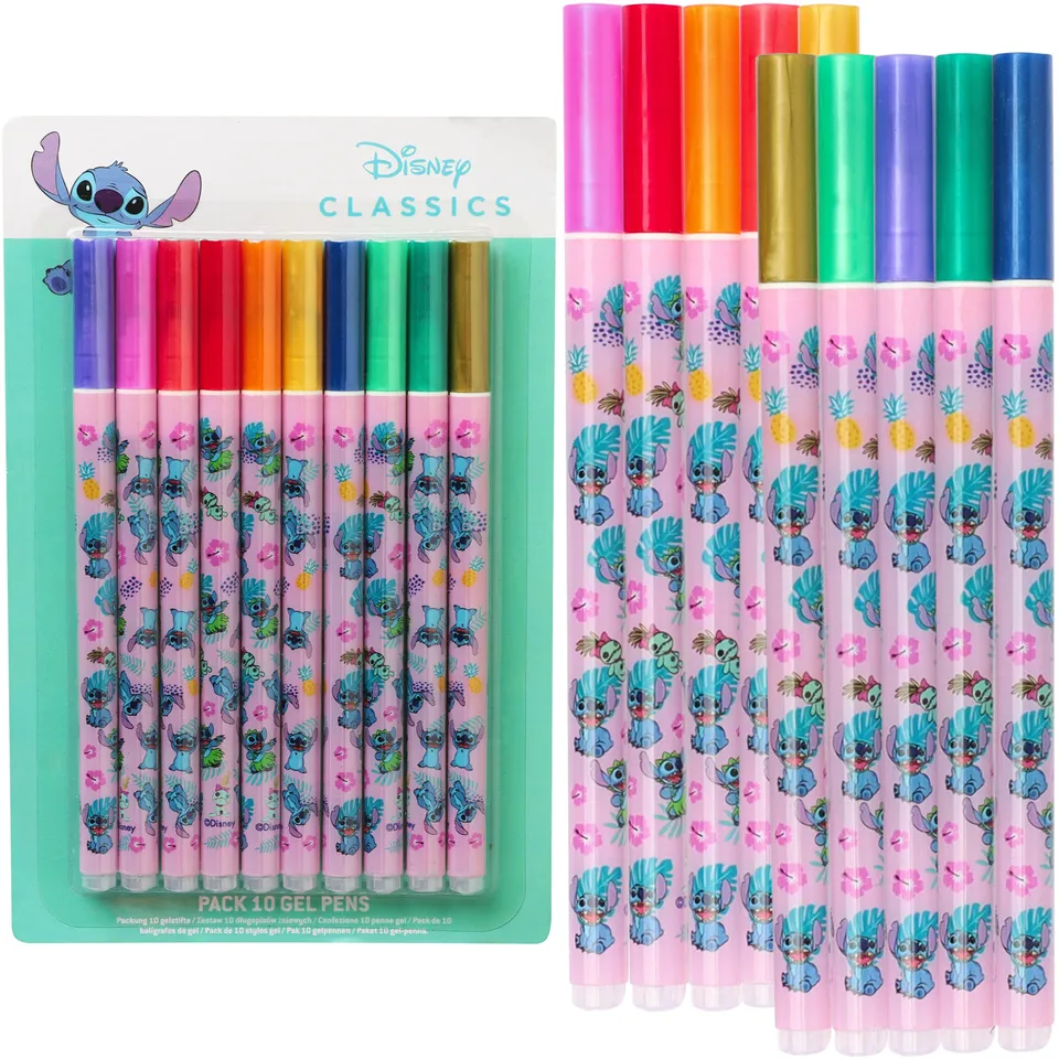 disney-stitch-stylos-gel-paillet-s-lot-de-10-couleurs image 1